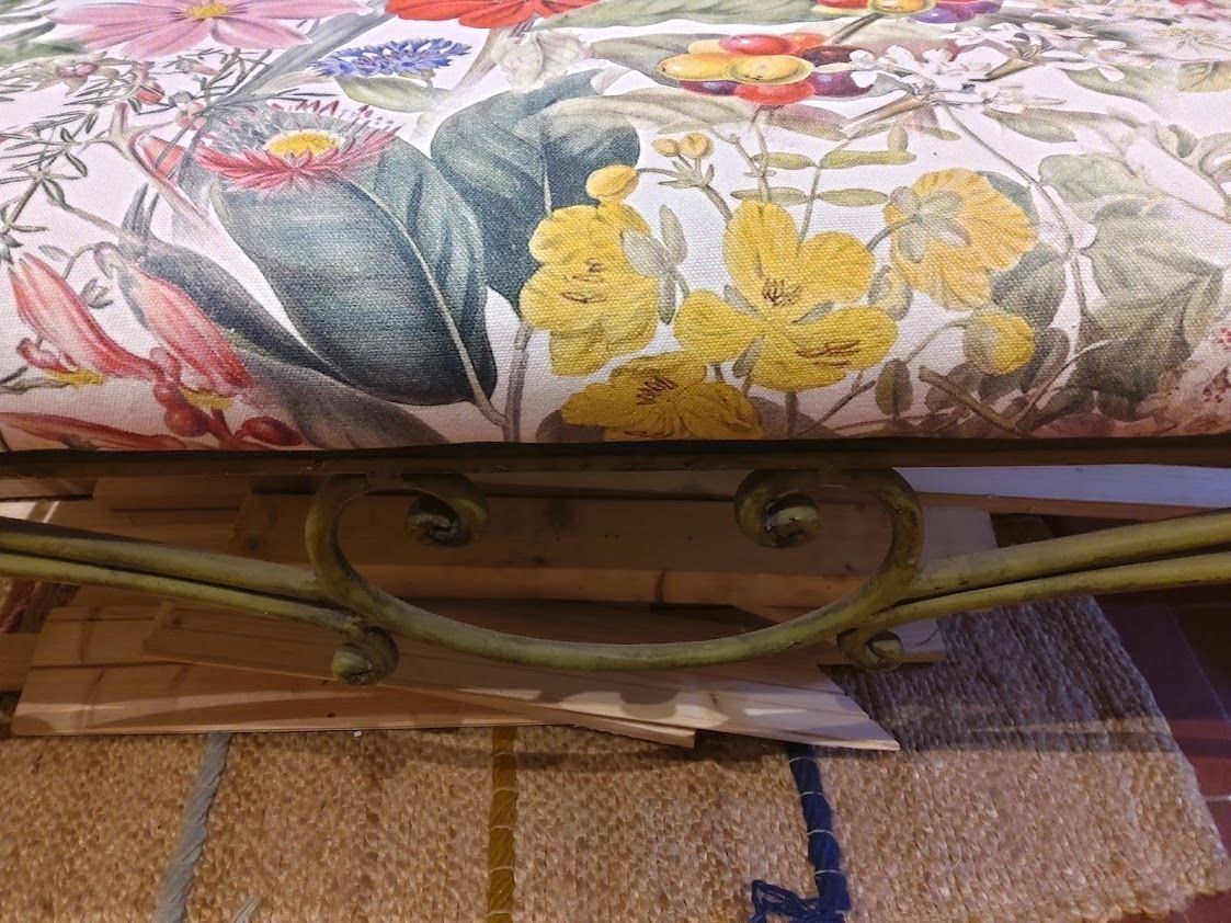 Metal Chaise Longue Upholstered In Fibre Naturel Chelsea Profusion photo buy