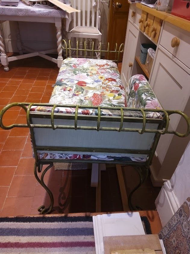 Furniture Metal Chaise Longue Upholstered In Fibre Naturel Chelsea Profusion photo