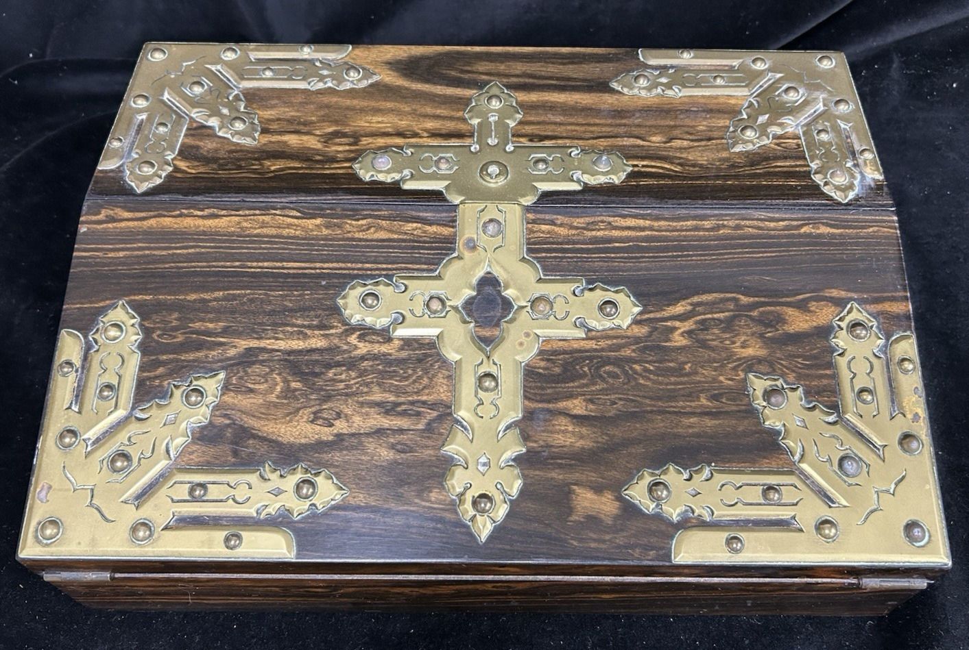Magnificent Antique Betjemann & Son Gothic Revival Comomandel Writing Slope