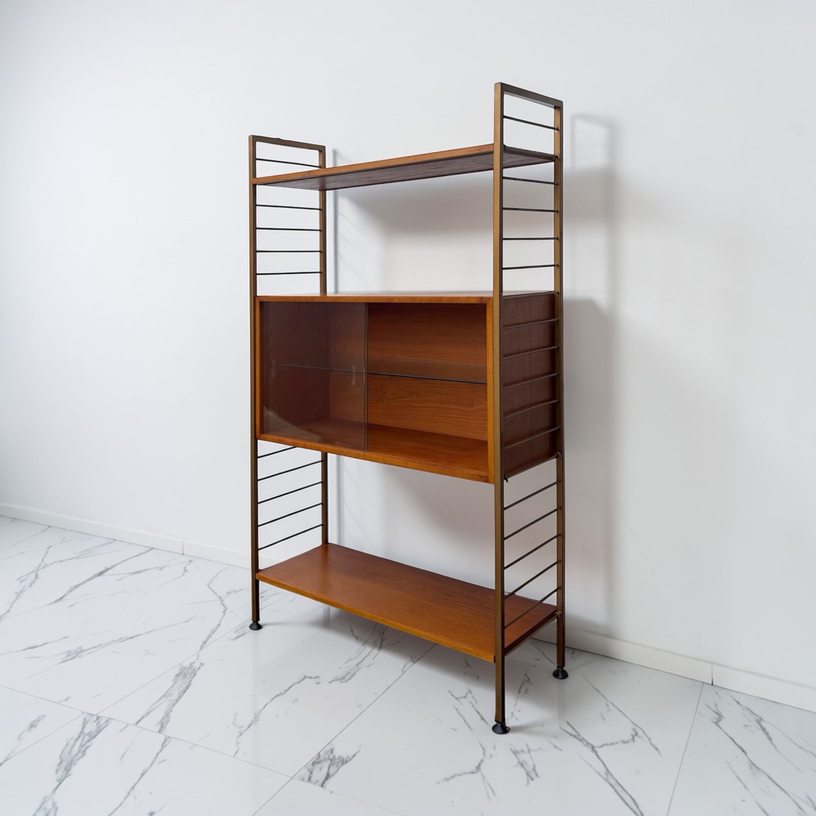 Original 1960’s Mid Century Teak Ladderax Modular Shelving System photo for sale