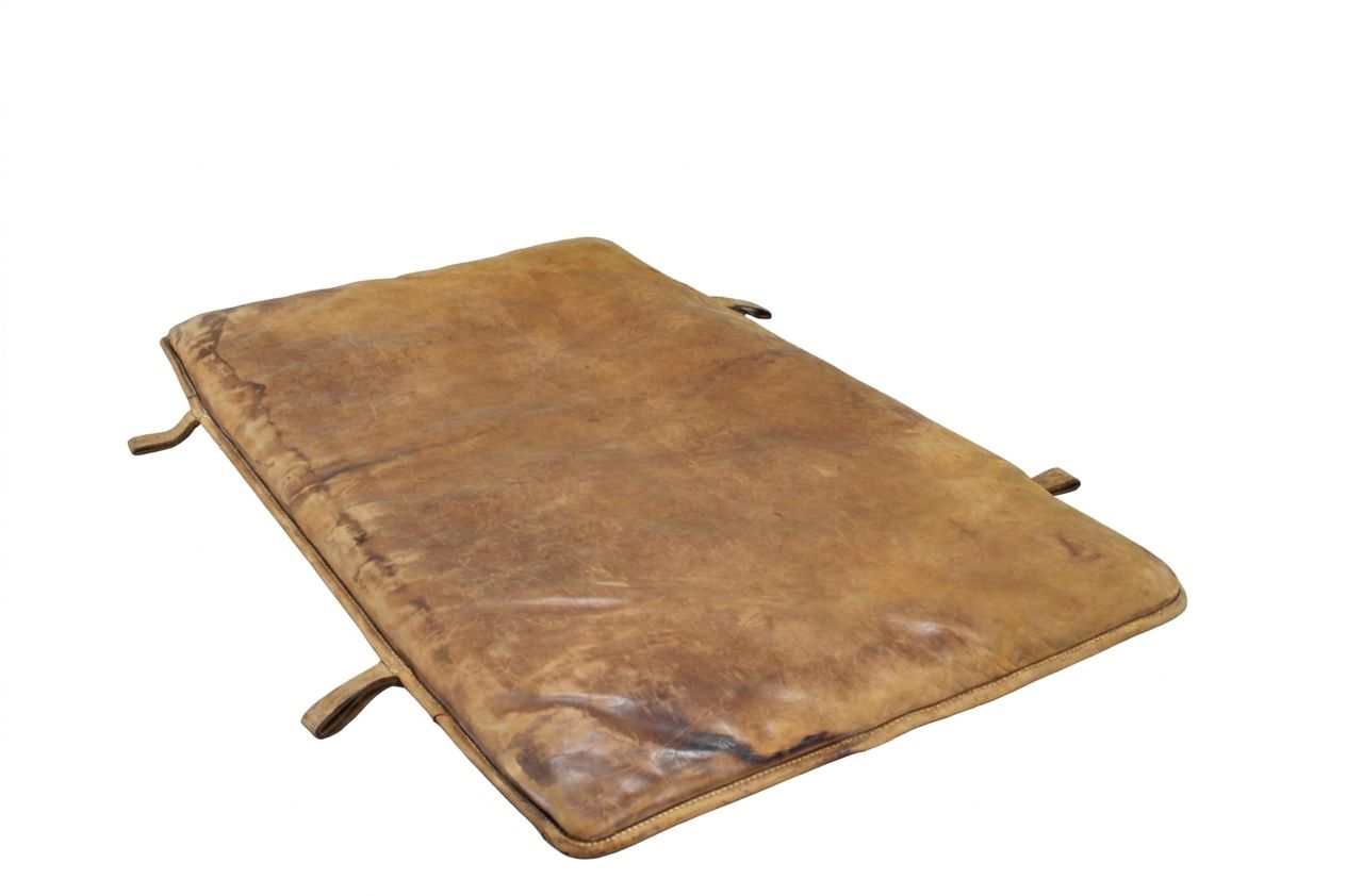 Vintage Leren Gymmat, Jaren 1930, Tsjecho Slowakije photo furniture