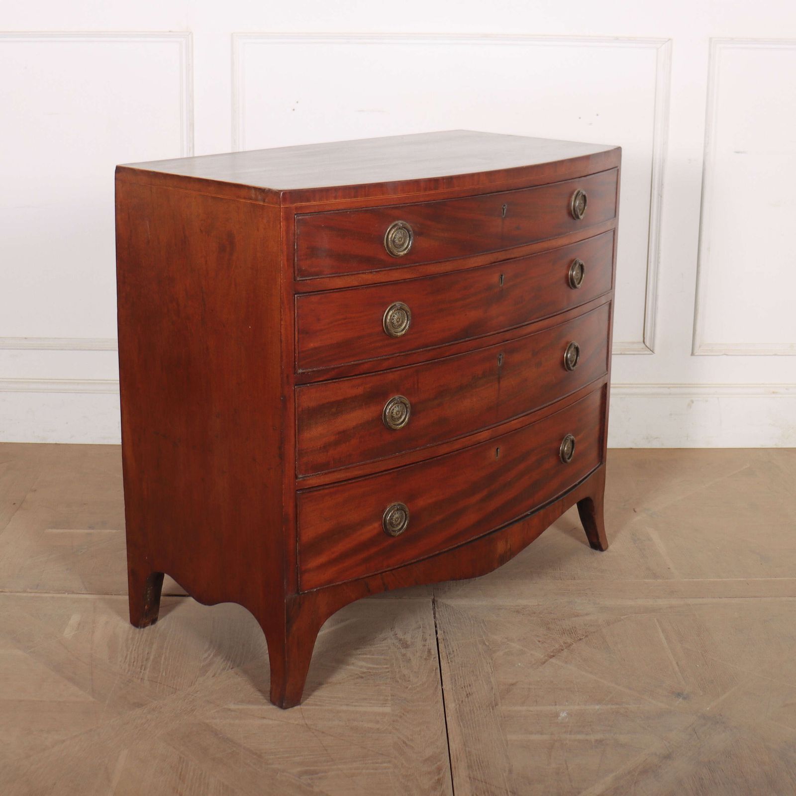 English Bowfront Chest Of Drawers