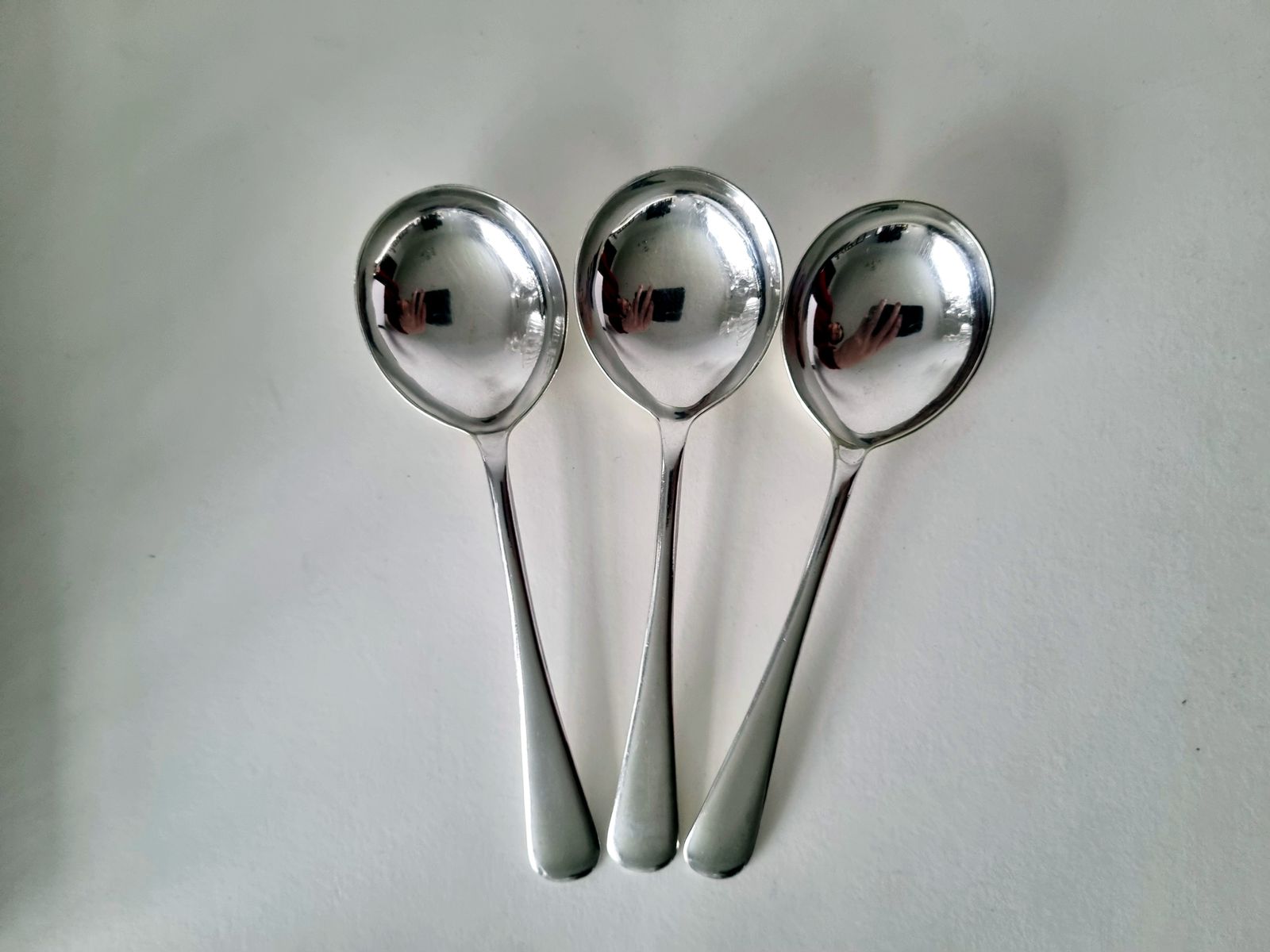 Vintage John Stephenson Sheffield Soup Spoons Set Of 3 photo furniture