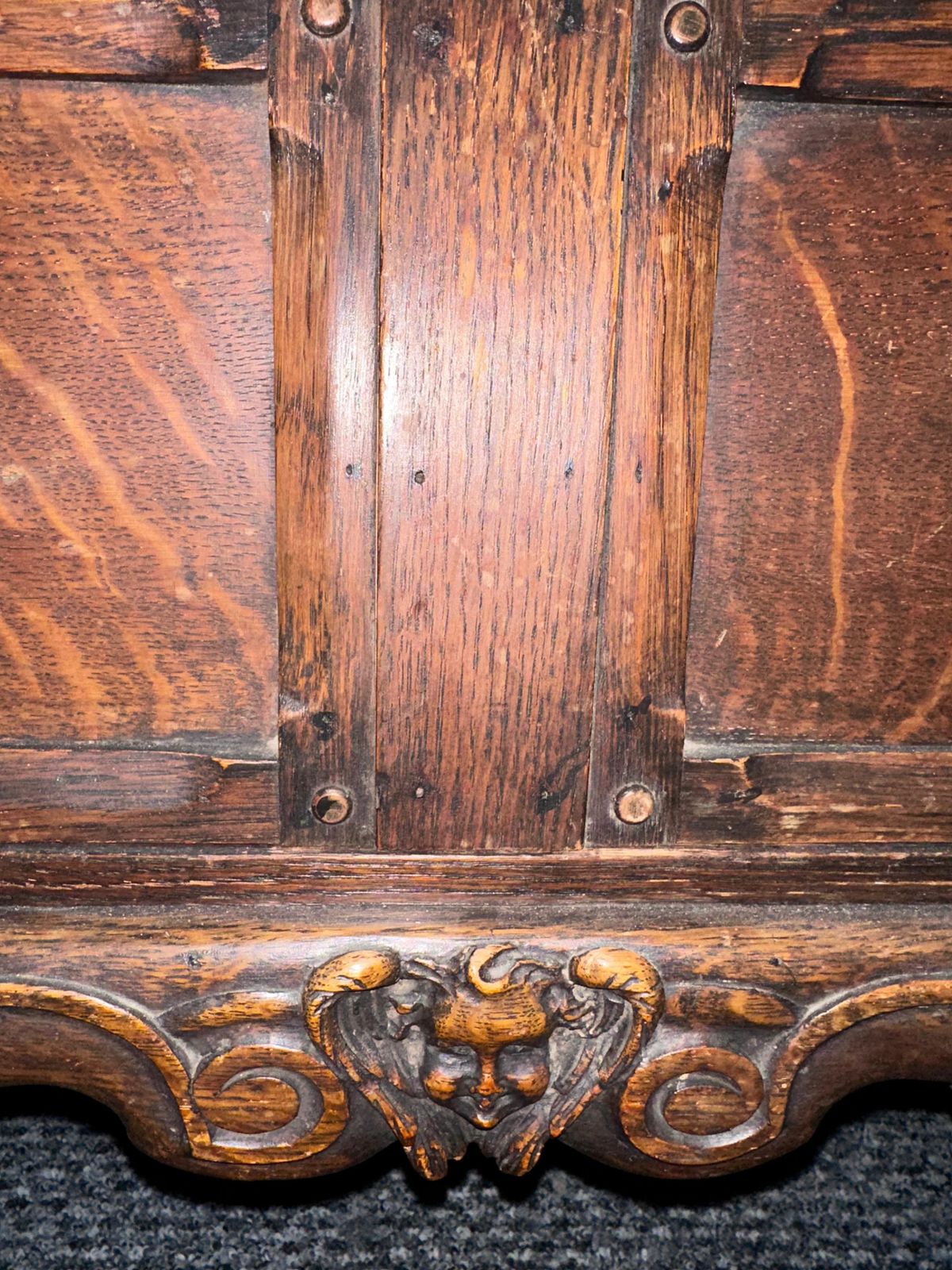 Ercol 438 Oak Carved Bureau Extremely Rare Bureau Desk 1933 Catalogue photo vinterior