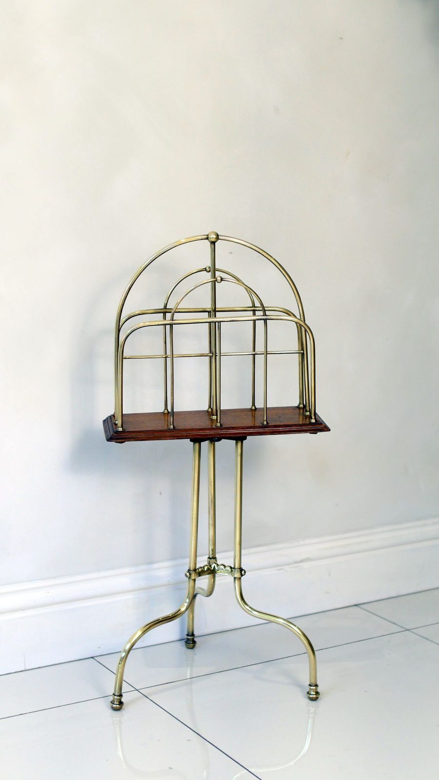 Antique Victorian Paper Magazin Rack Stand Canteerbury
