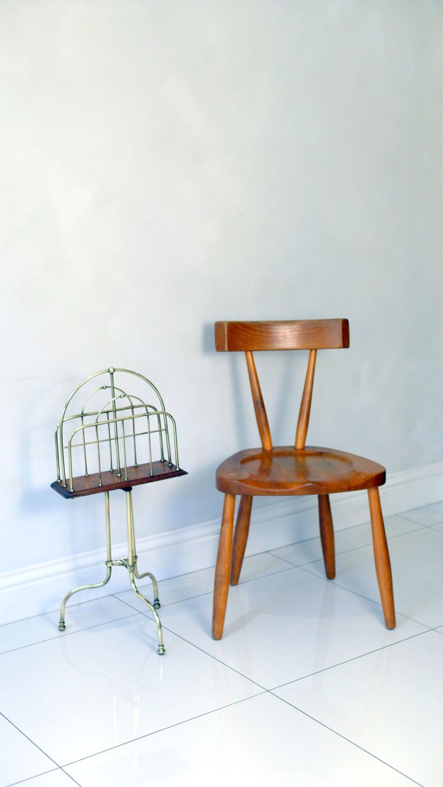 Antique Victorian Paper Magazin Rack Stand Canteerbury photo furniture