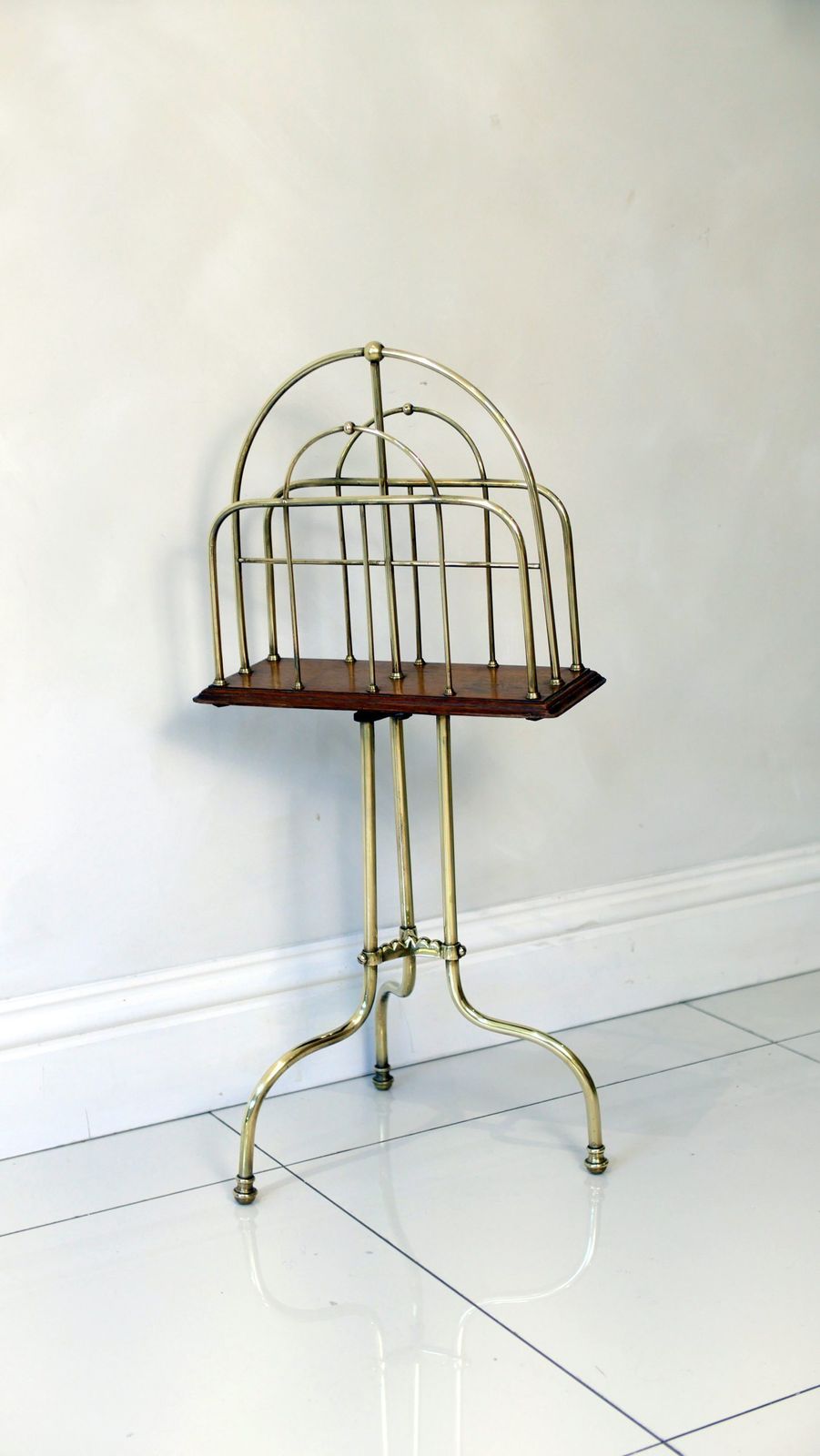 Antique Victorian Paper Magazin Rack Stand Canteerbury photo Home Decor