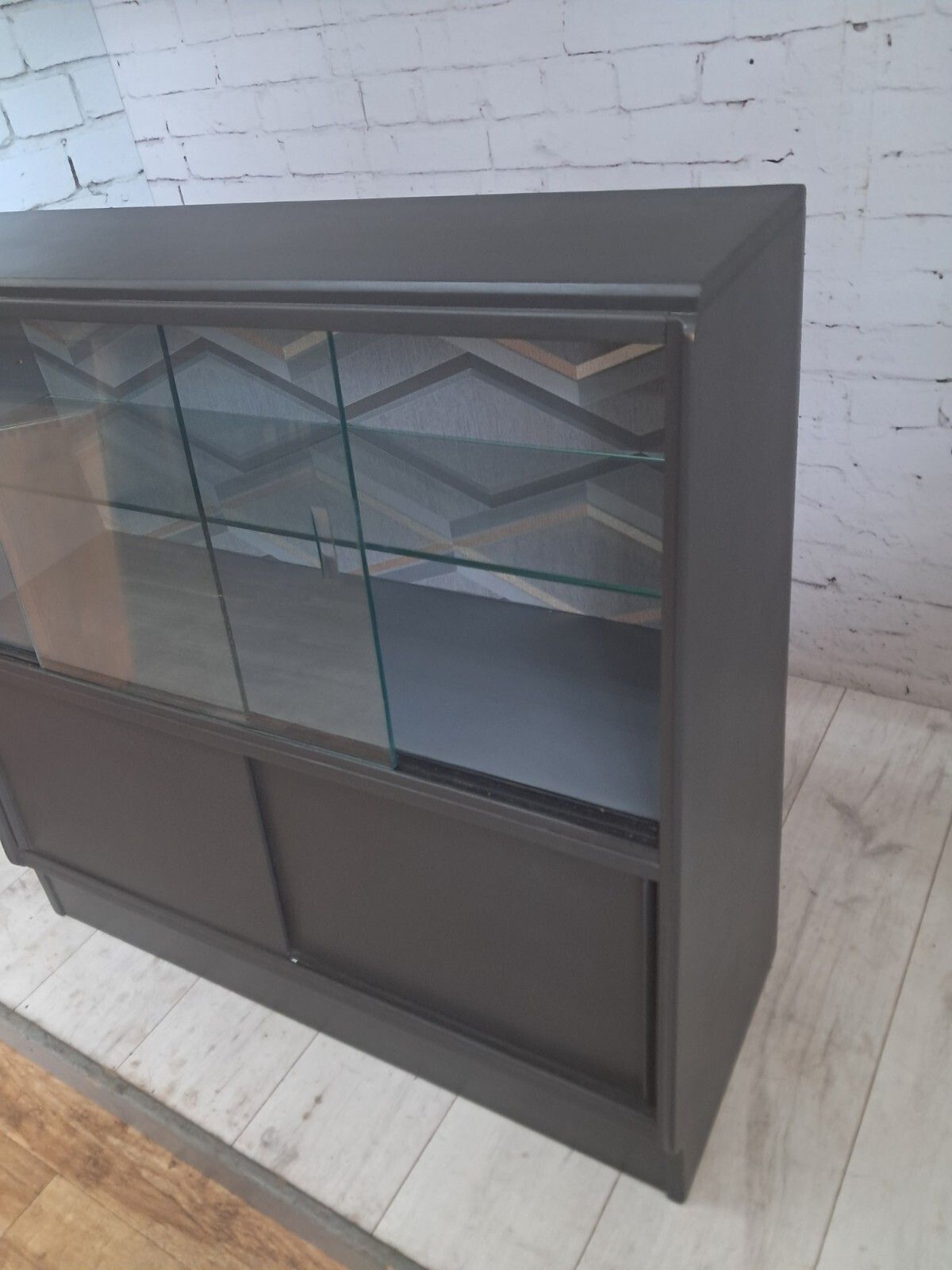 photo furniture Mid Century G Plan Bookcase Sideboard Drinks Display Cabinet Vintage Upcycled
