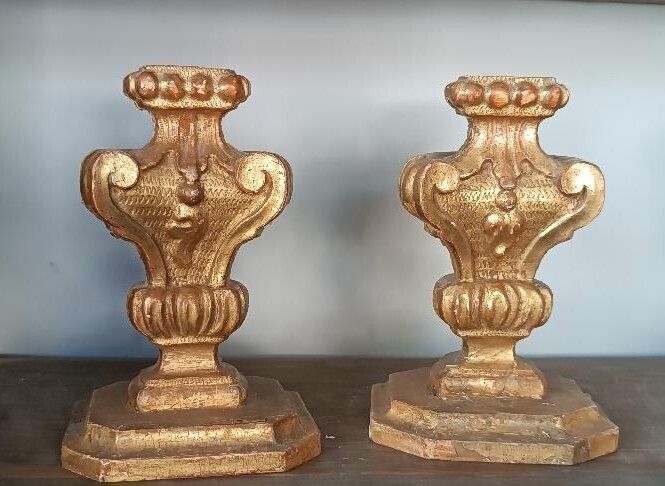 Antique Pair Of Louis XIV Style Palm Frond Holders