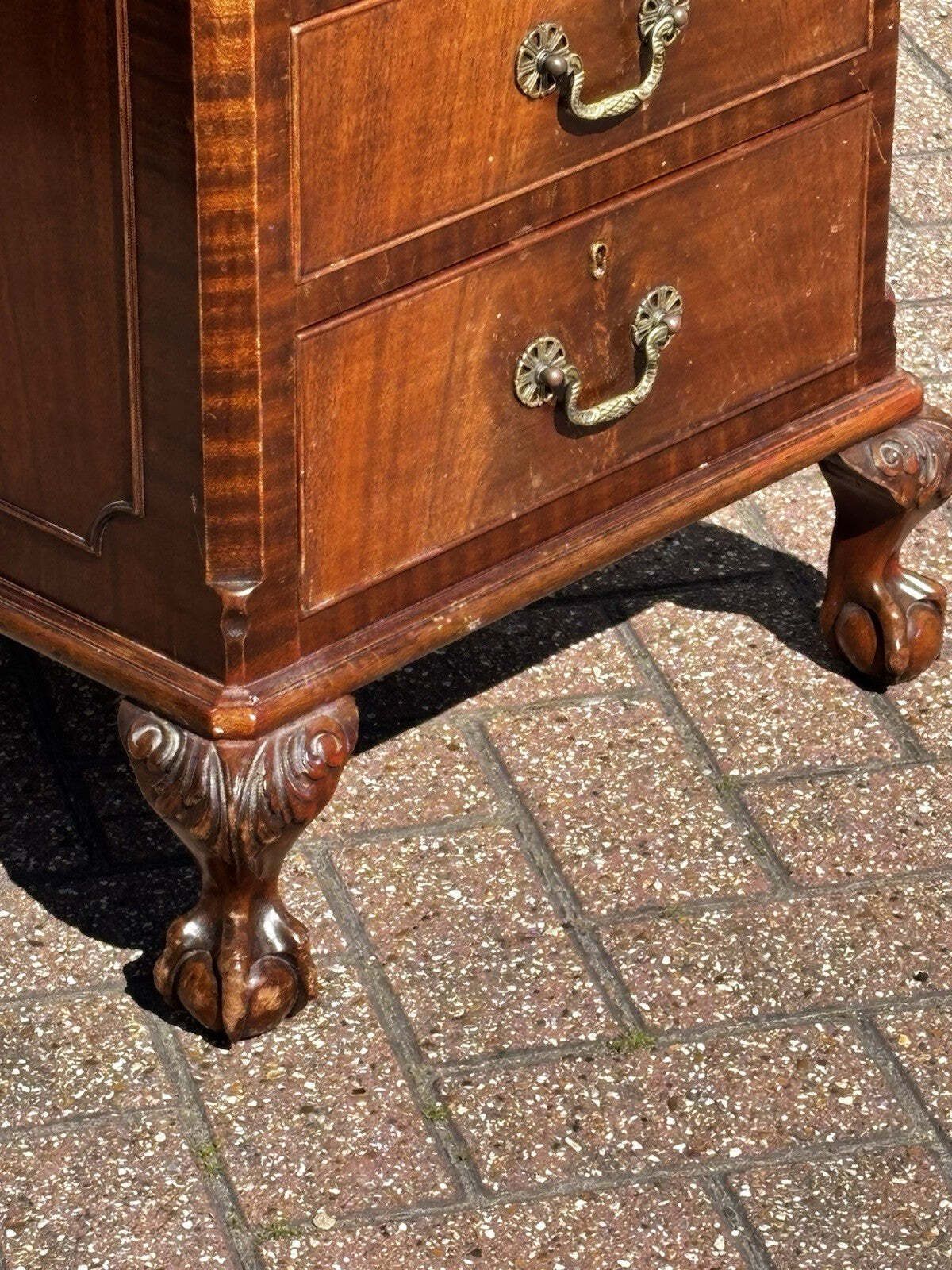 Large Mahogany Twin Pedestal Desk, Splits Into 3 Pieces For Easy Transportation photo Furniture