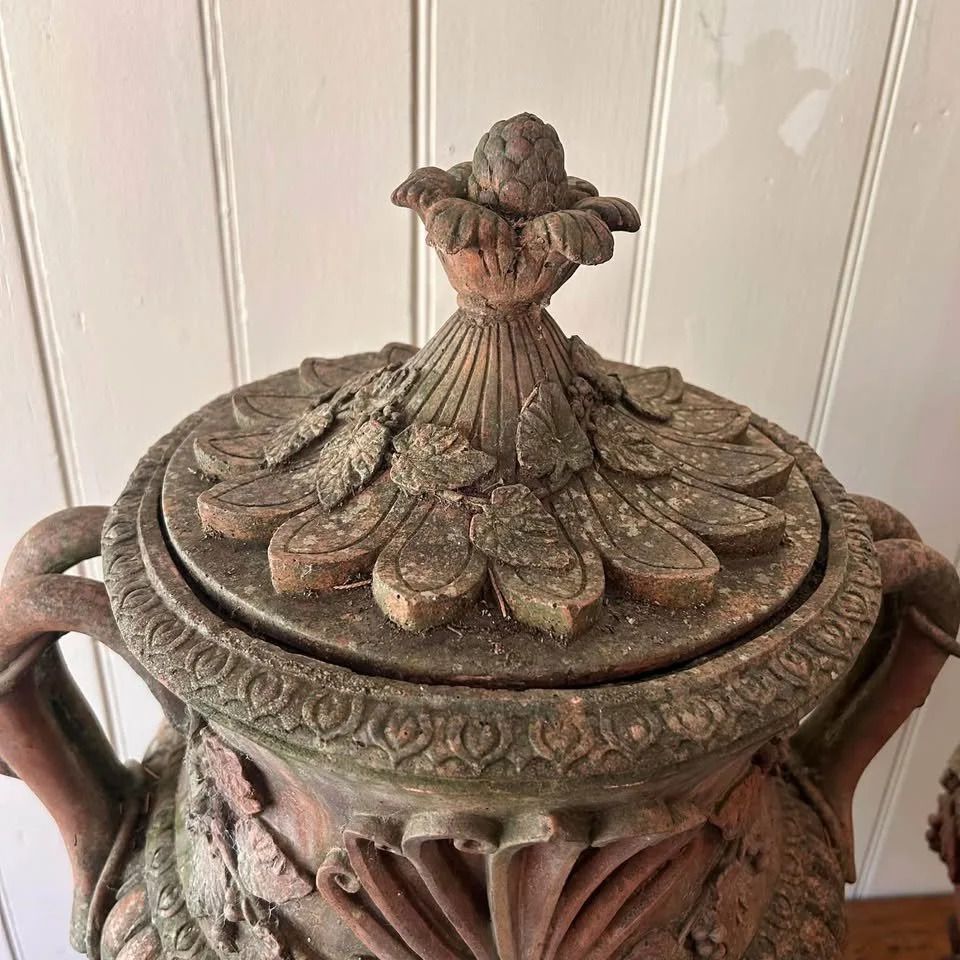 Large Pair Of Terracotta Amphora Urns photo buy