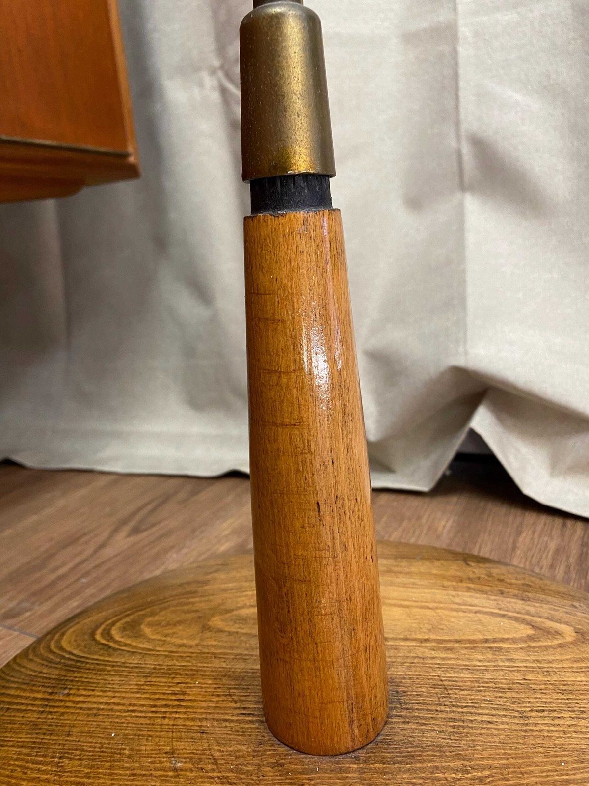 Mid Century Retro 1960s Brass And Teak Floor Lamp photo 245.0