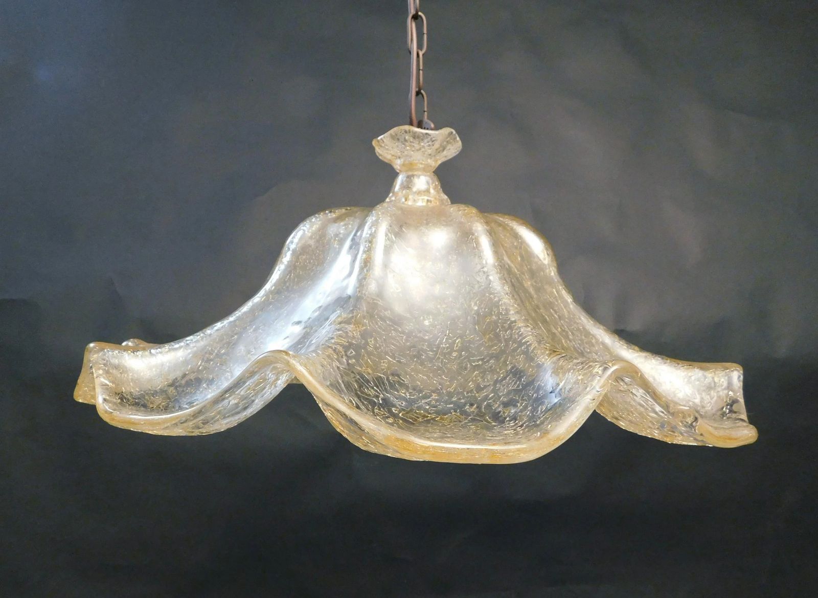 Murano Flower Pendant By Mazzega photo Lighting