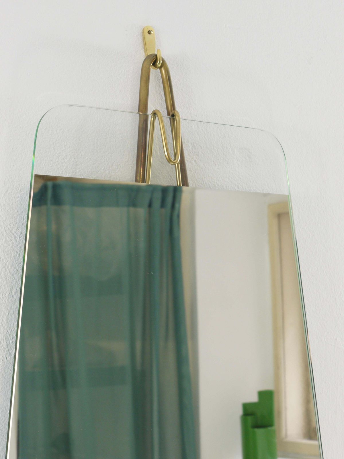photo furniture Carl Aubock Vienna Rare Brass Wall Mirror No. 38, Austria, 1950s