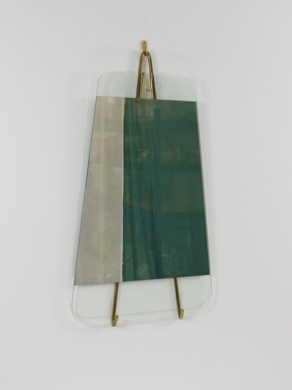 photo for sale Carl Aubock Vienna Rare Brass Wall Mirror No. 38, Austria, 1950s