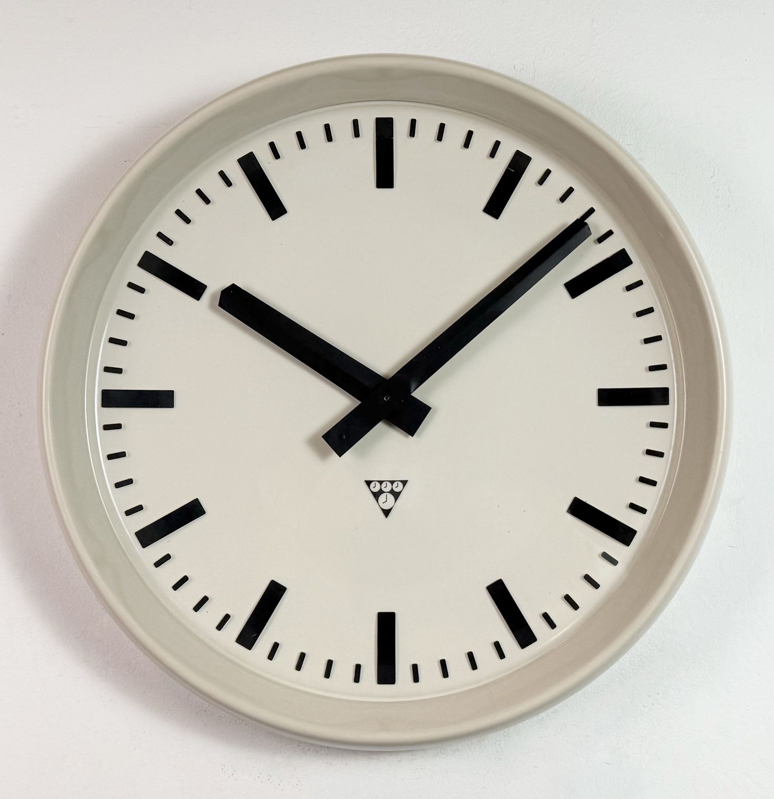 Large Industrial Bakelite Factory Wall Clock From Pragotron, 1960s photo for sale