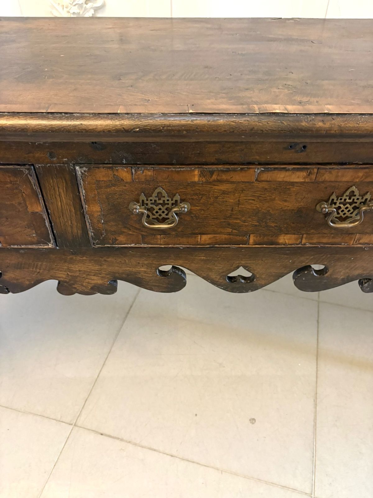 Antique 20th Century Style Oak Dresser Base photo for sale