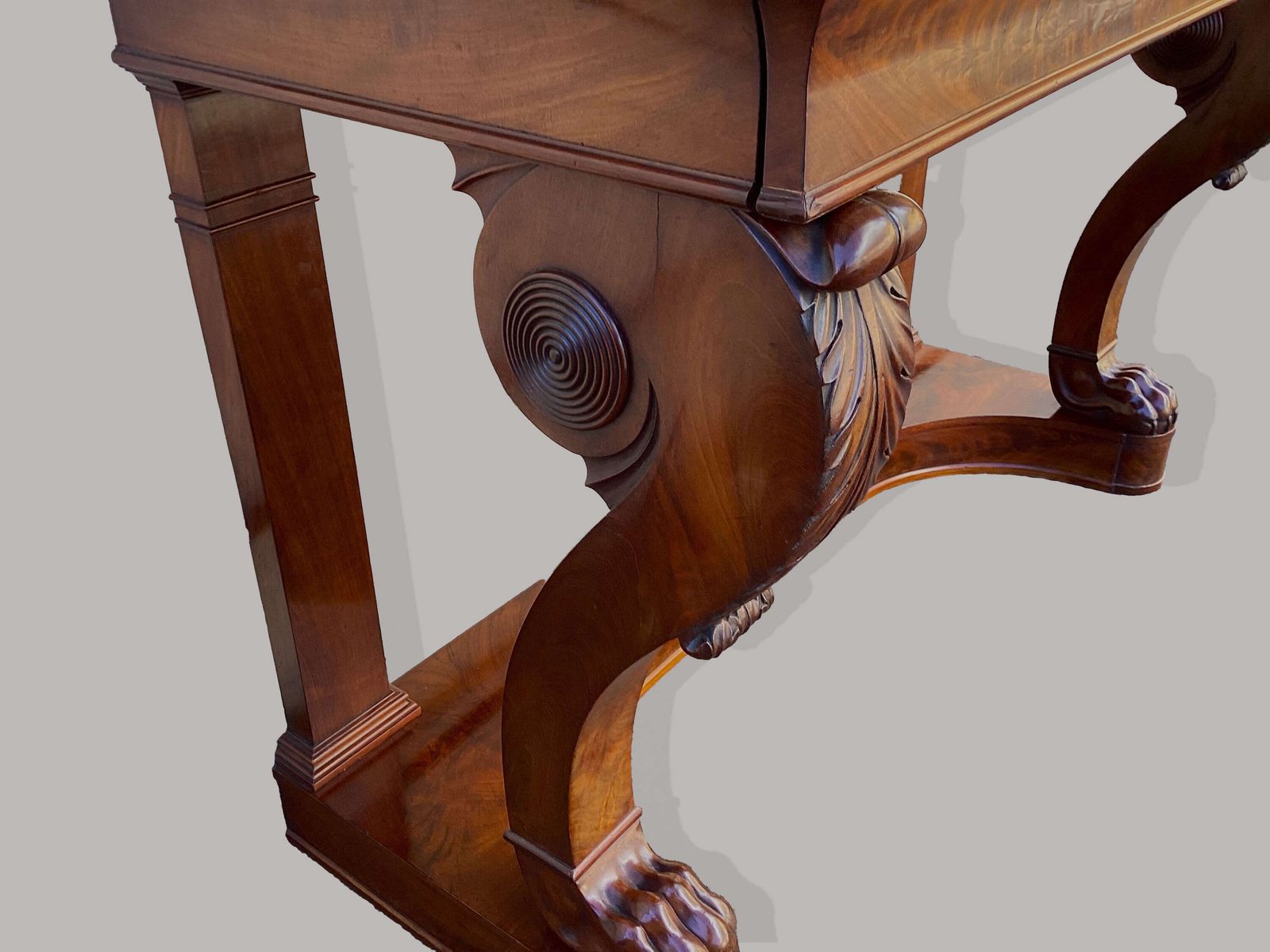 Good Late Regency Mahogany Console Table / Serving Table photo vintage