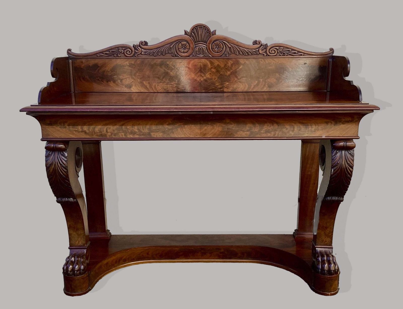 photo vinterior Good Late Regency Mahogany Console Table / Serving Table