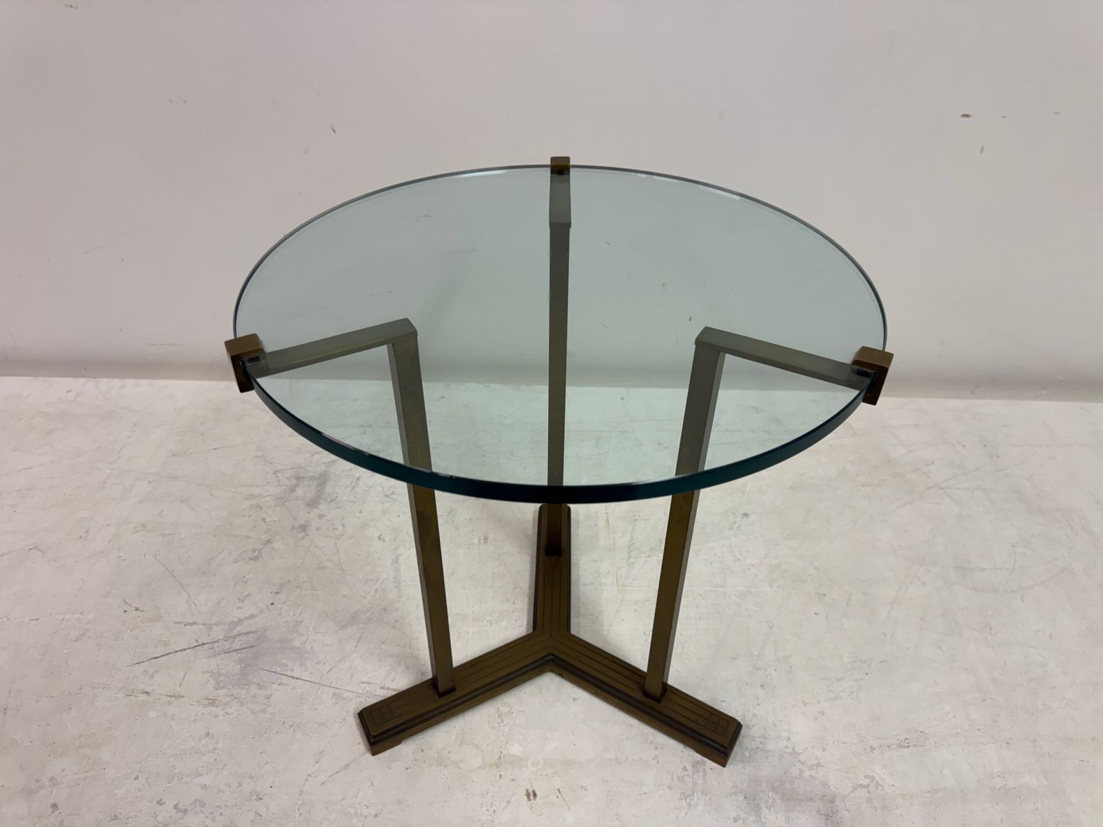 Bronze And Glass Side Table By Peter Ghyczy photo for sale