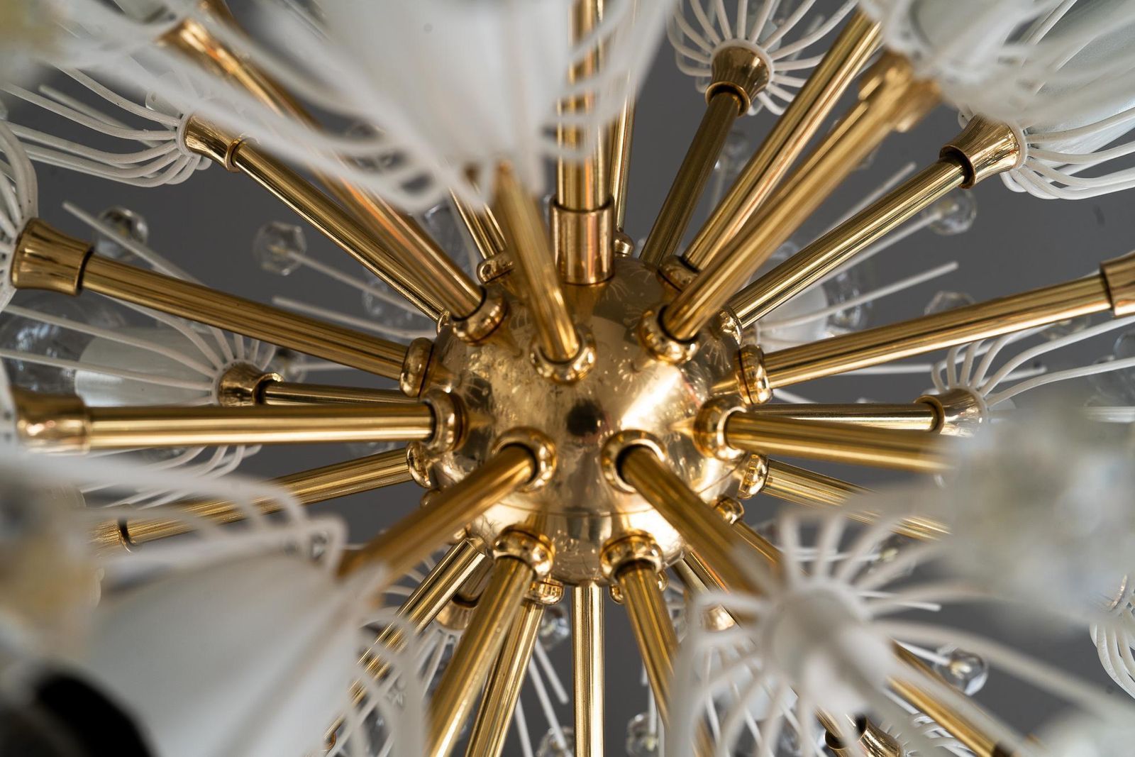 1946.0 Mid Century Chandelier "Sputnik" By Emil Stejnar For Rupert Nikoll Around 1950s photo