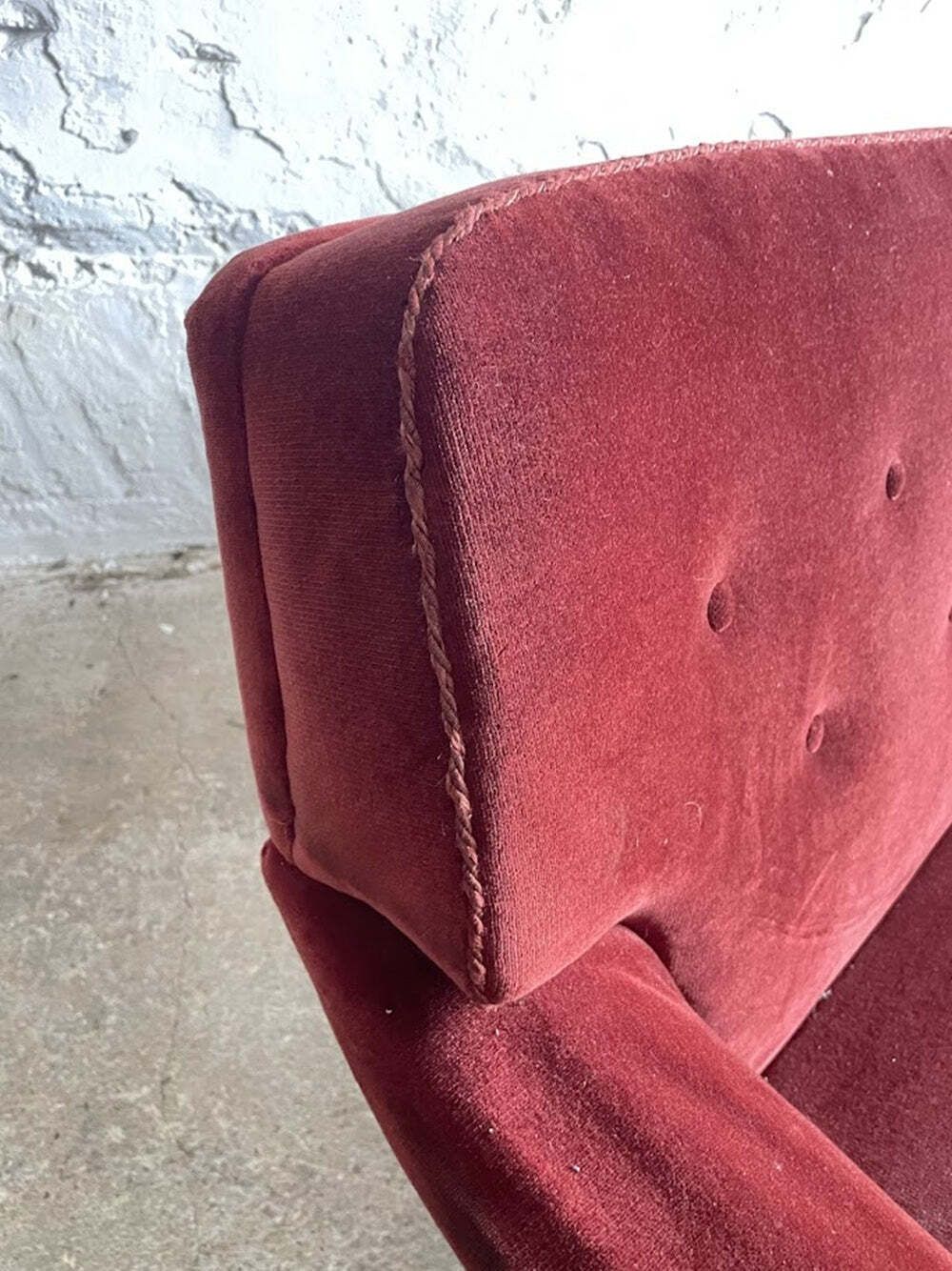 photo for sale Mid Century Modern Three Seater Velvet Sofa, Swedish 1950s–1960s