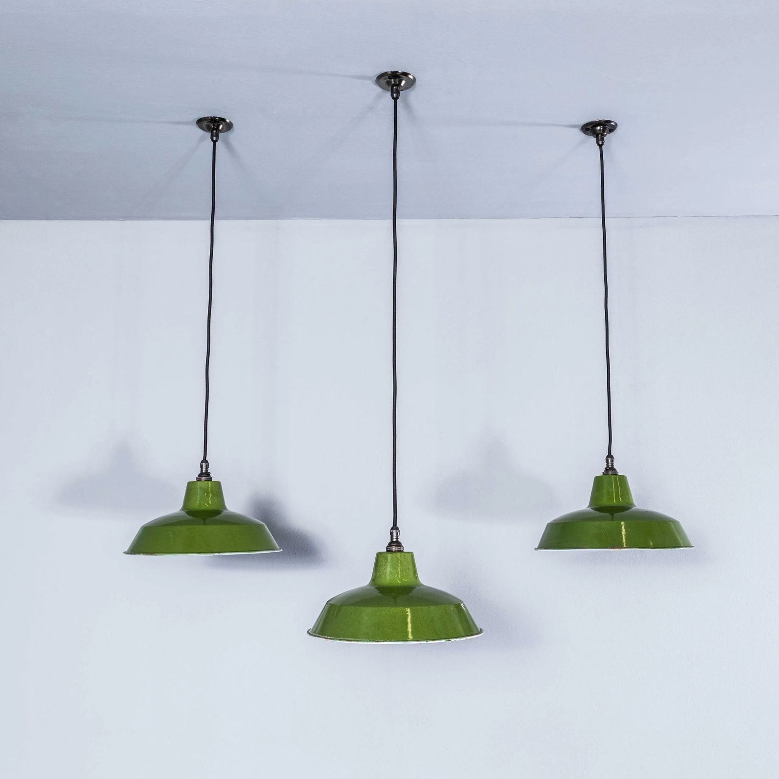 1940’s Classic Green Revo Hanging Lamps – 12 Inch photo 186.0