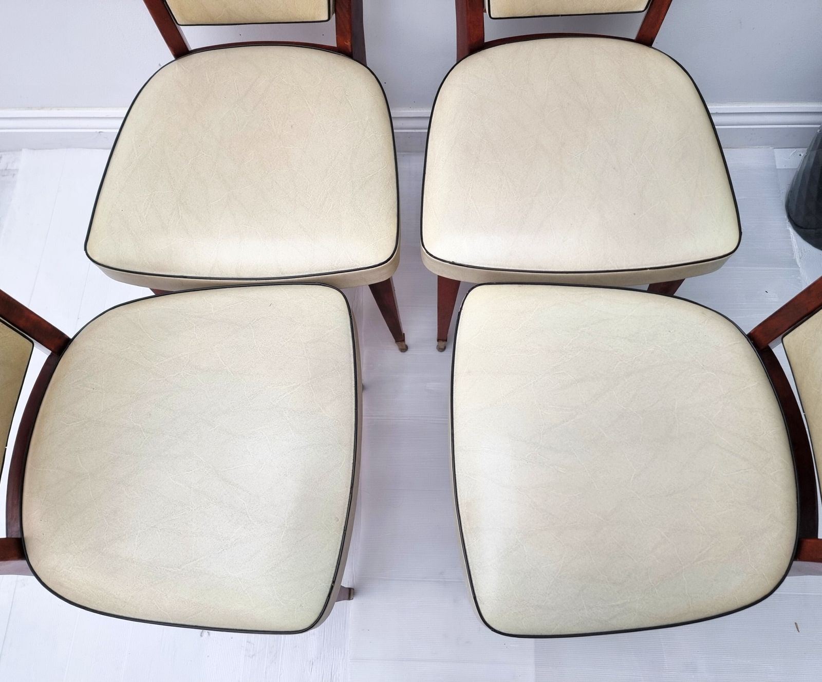 photo for sale Dining Table And Chairs Set French Art Deco Extending Draw Leaf