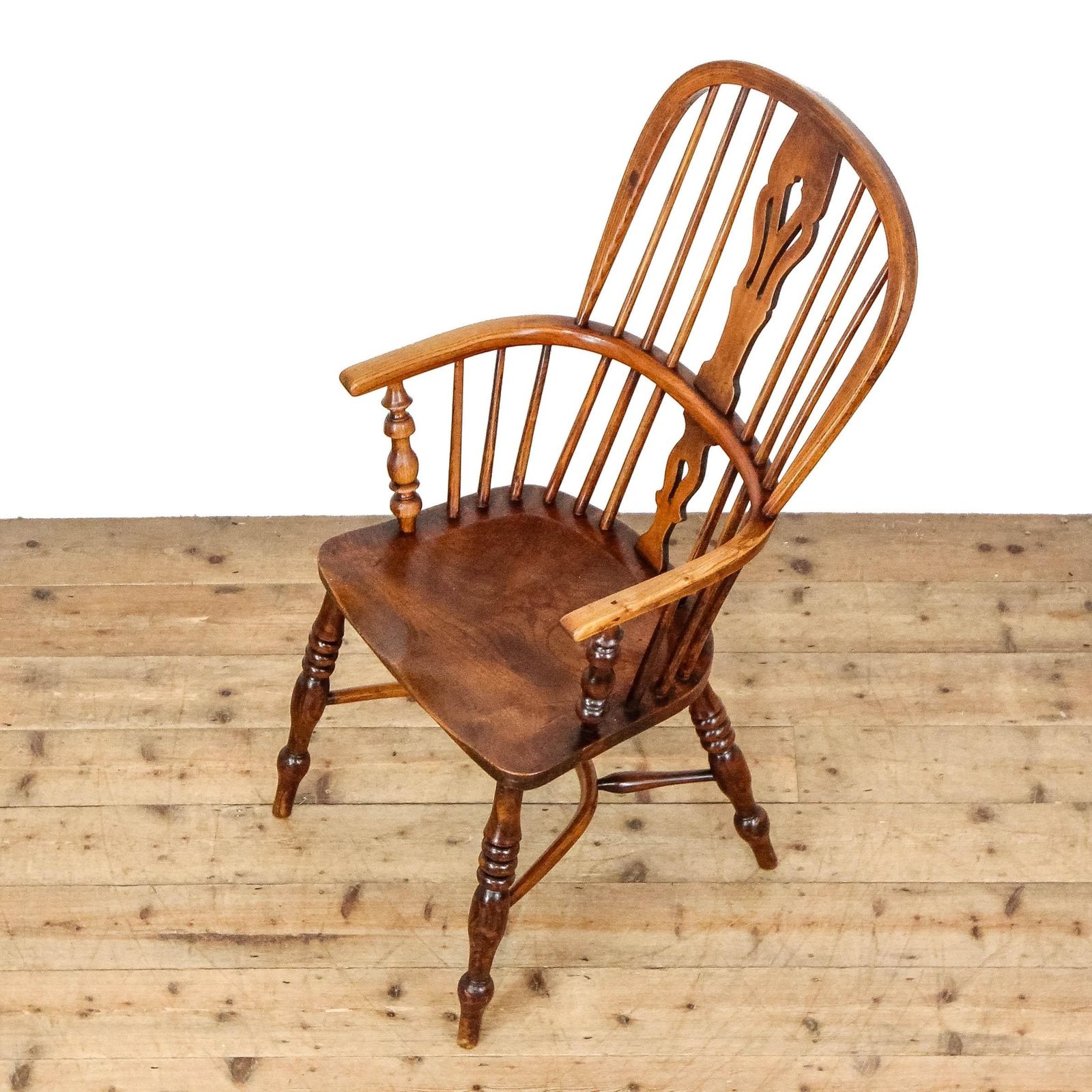 Antique Ash And Elm Windsor Armchair | Captain's Armchair | Antique Armchair | Antique Seating | Home Office (M 6784) photo for sale
