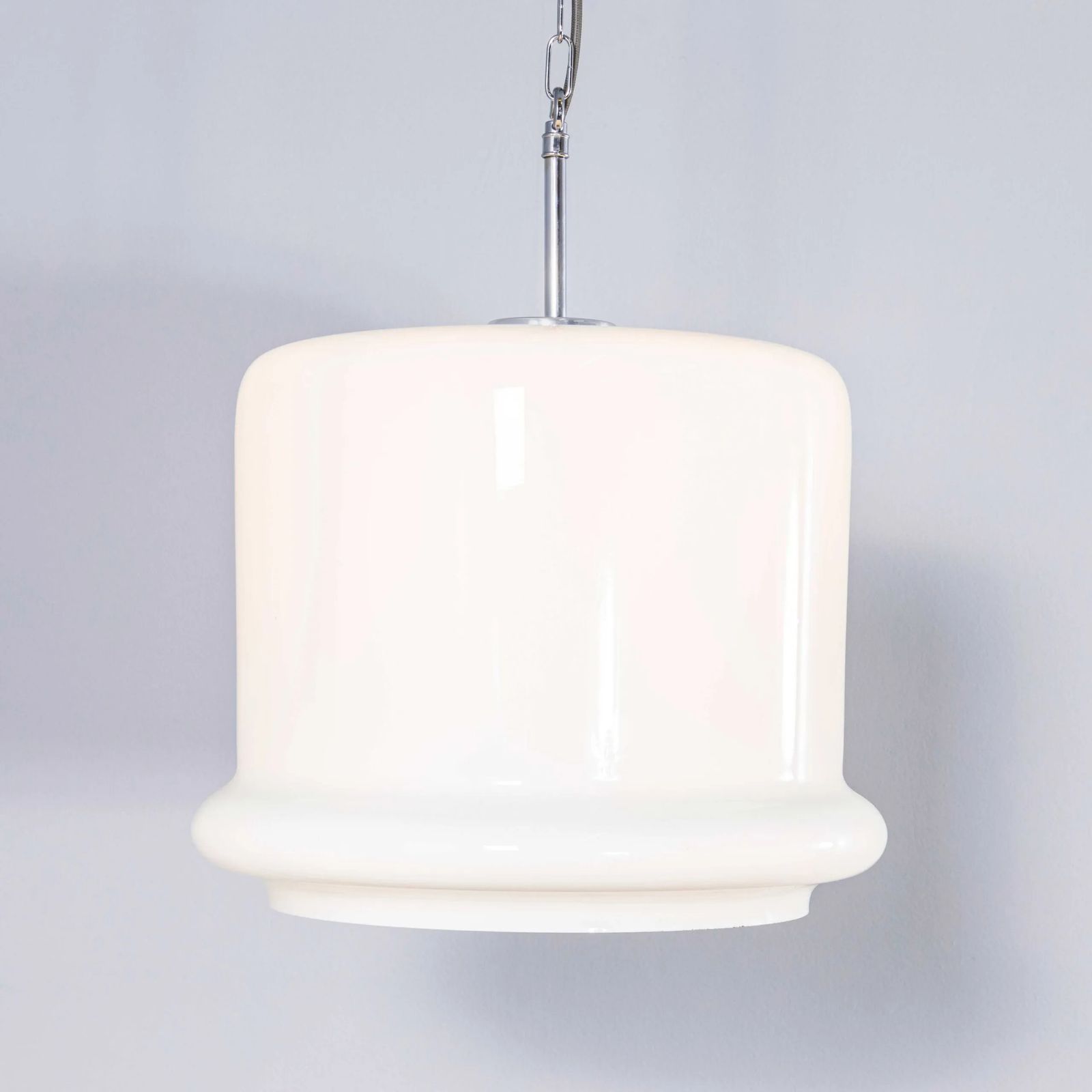 1950’s Very Large Top Hat Opaline Pendant Lamps photo vinterior