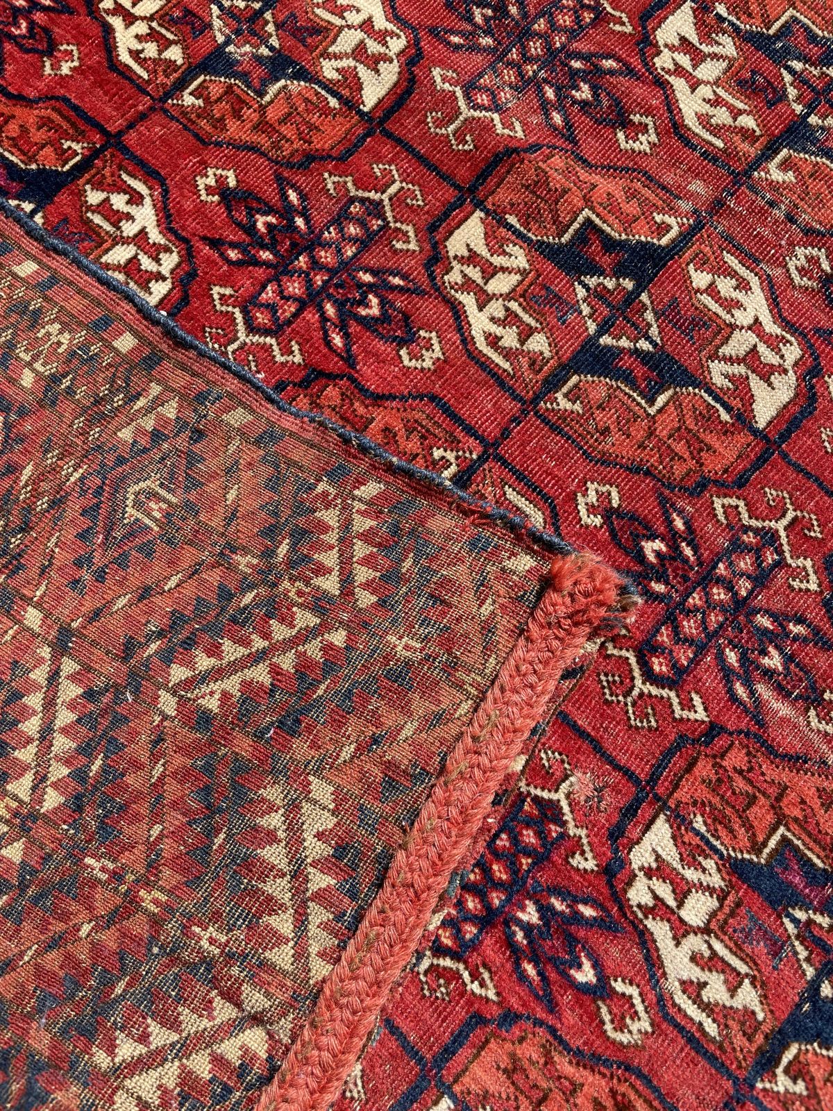 photo for sale Antique Tekke Turkoman Dowry Rug With Silk Highlights