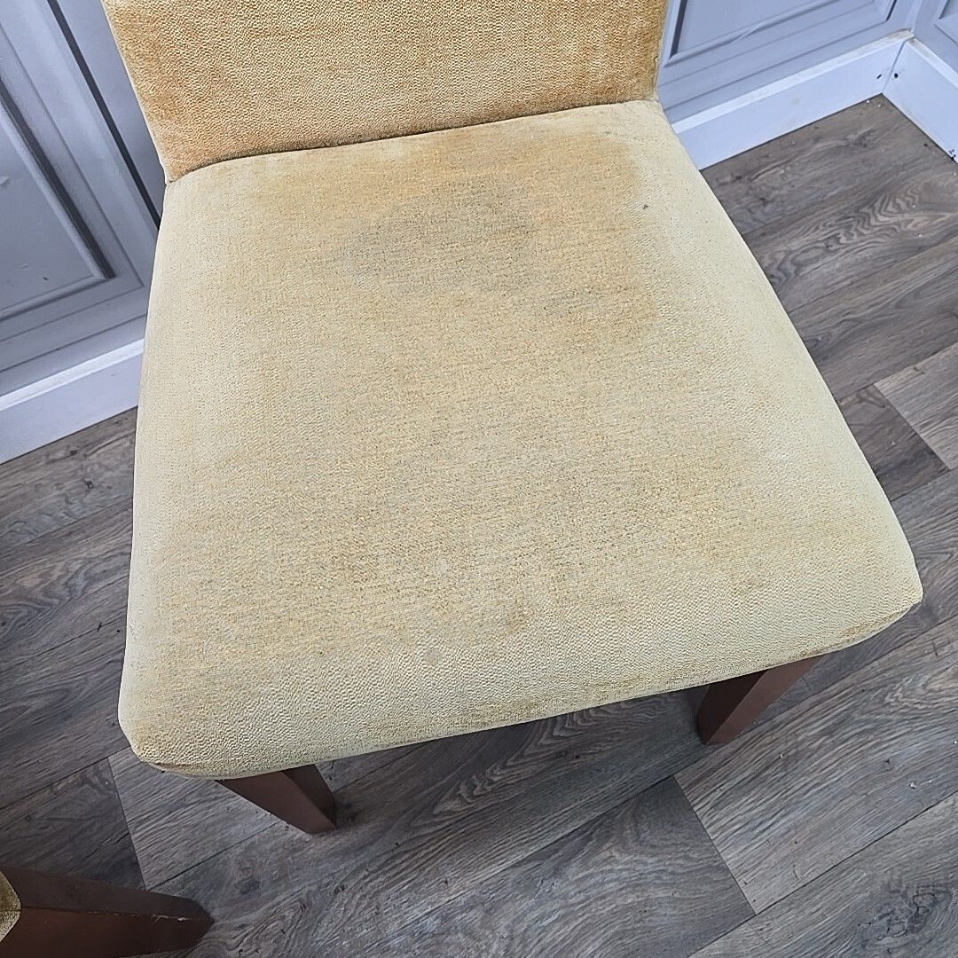 Pair Upholstered Chairs   Retro Vintage   Fireside Reading Nursing Dining Seats photo vinterior
