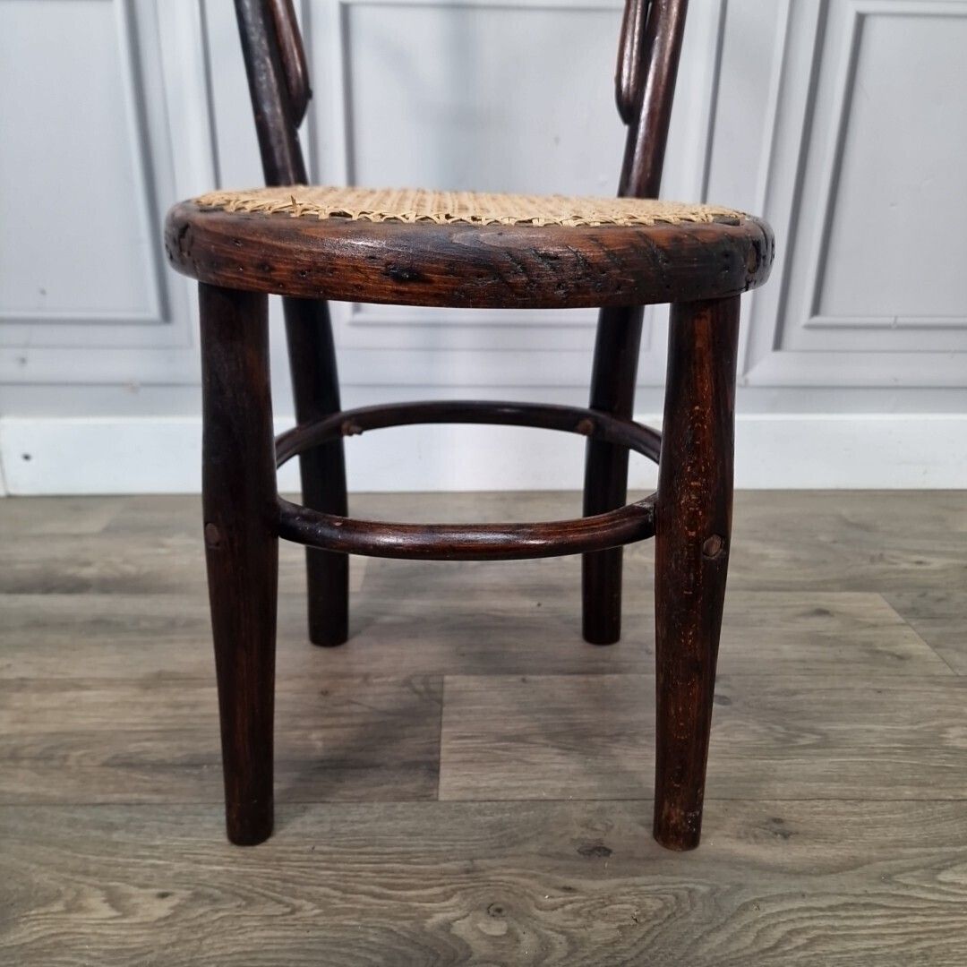Child's Bistro Chair   Single Small Vintage Thonet Bentwood Wood Mid Century photo buy