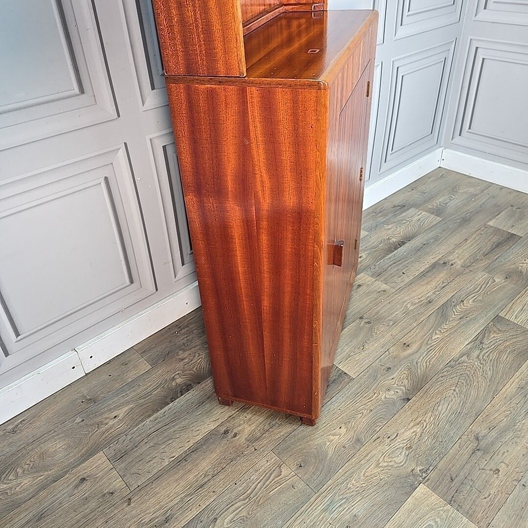 Retro Vintage Bookcase Cabinet – Mid Century Compact Display Storage Rosewood photo Furniture