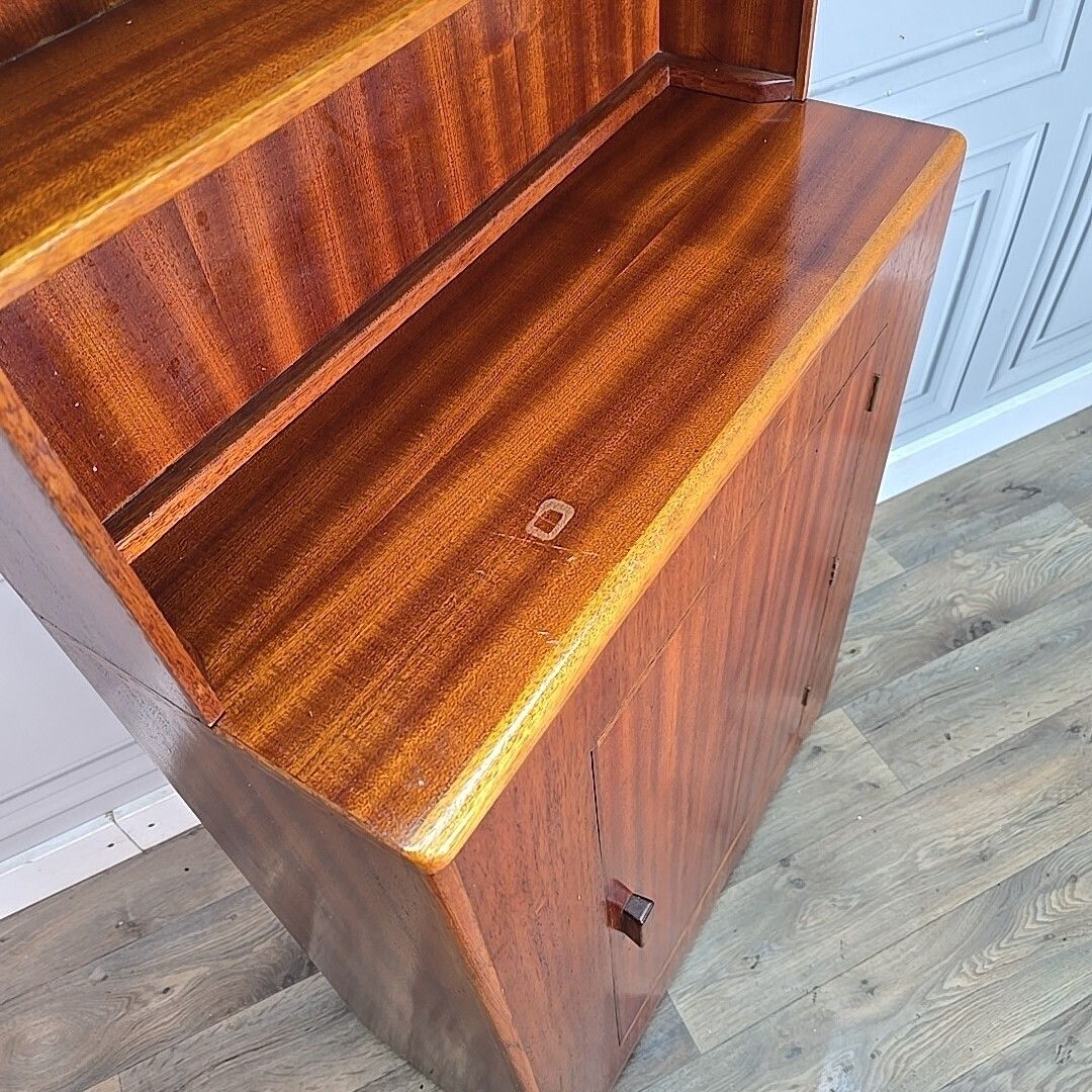 Retro Vintage Bookcase Cabinet – Mid Century Compact Display Storage Rosewood photo vintage