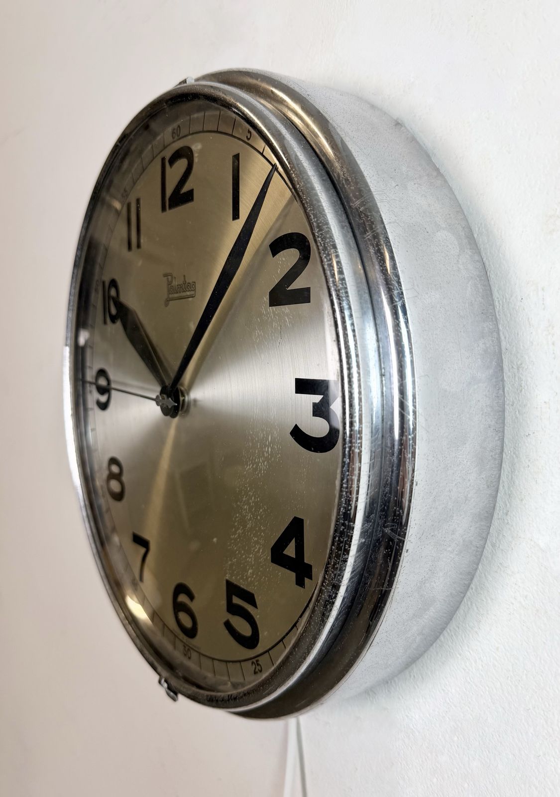 Vintage German Electric Wall Clock From Palmtag, 1960s photo Home Decor