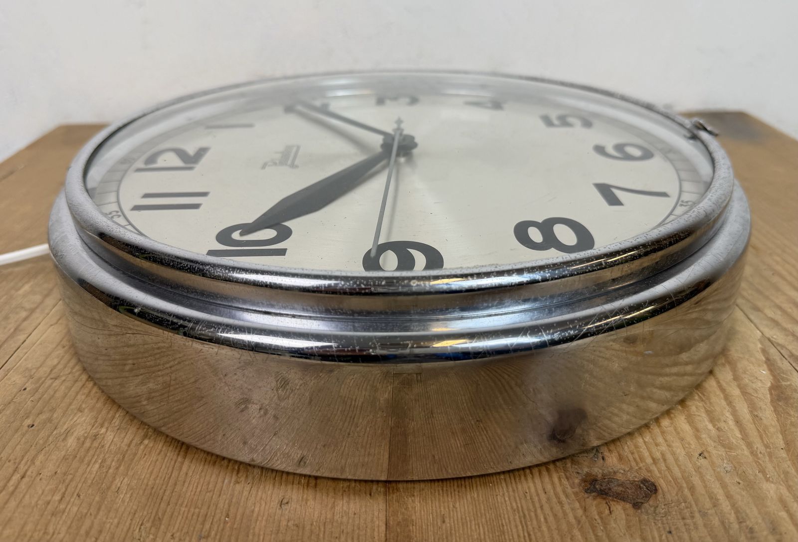 photo buy Vintage German Electric Wall Clock From Palmtag, 1960s