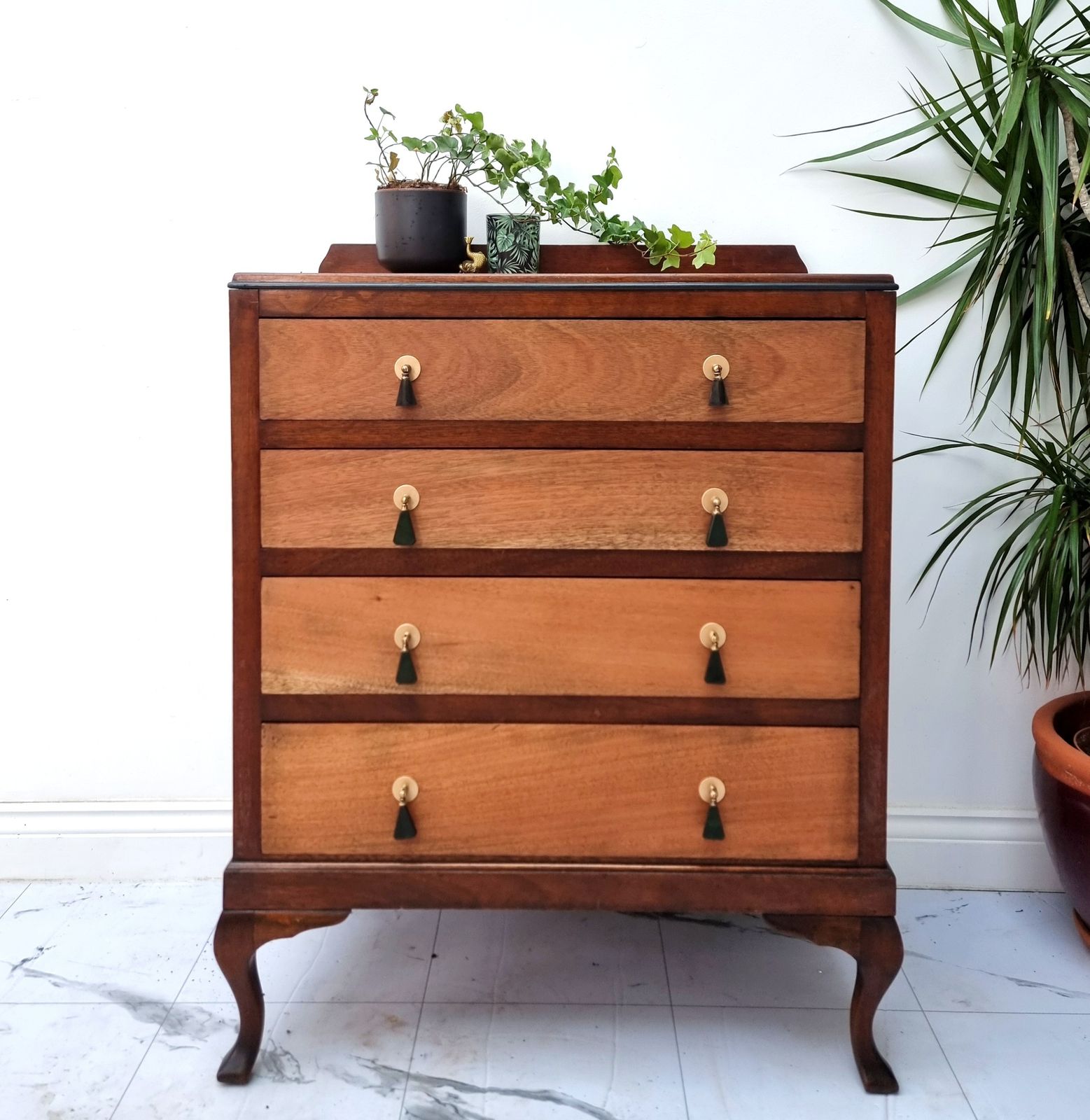 Chest Of Drawers With Art Deco Bakelite Handles 1940s photo for sale