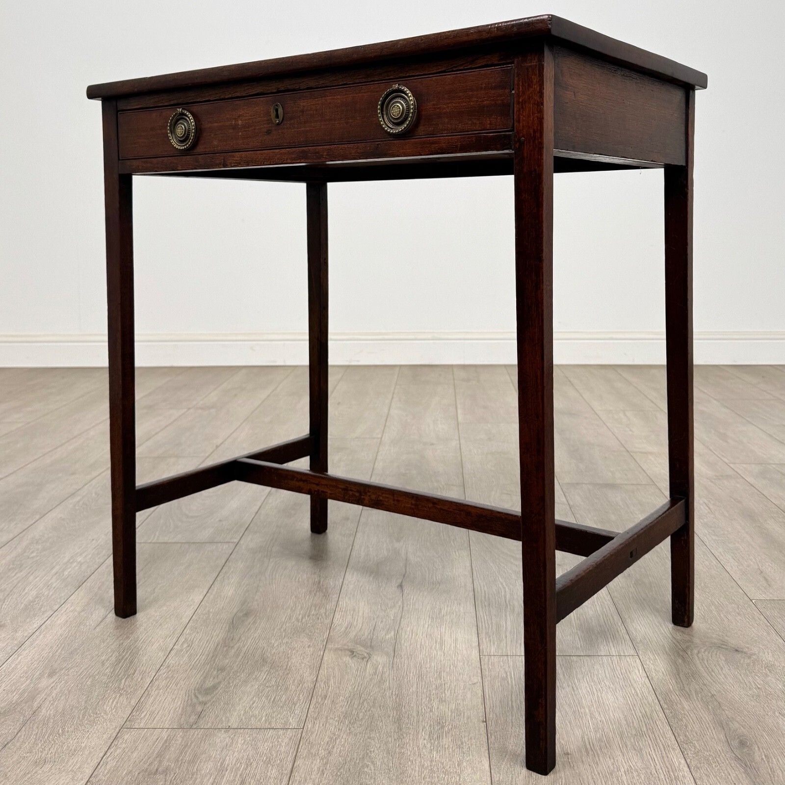 Antique 18th Century Small Georgian Side Table In Mahogany photo furniture