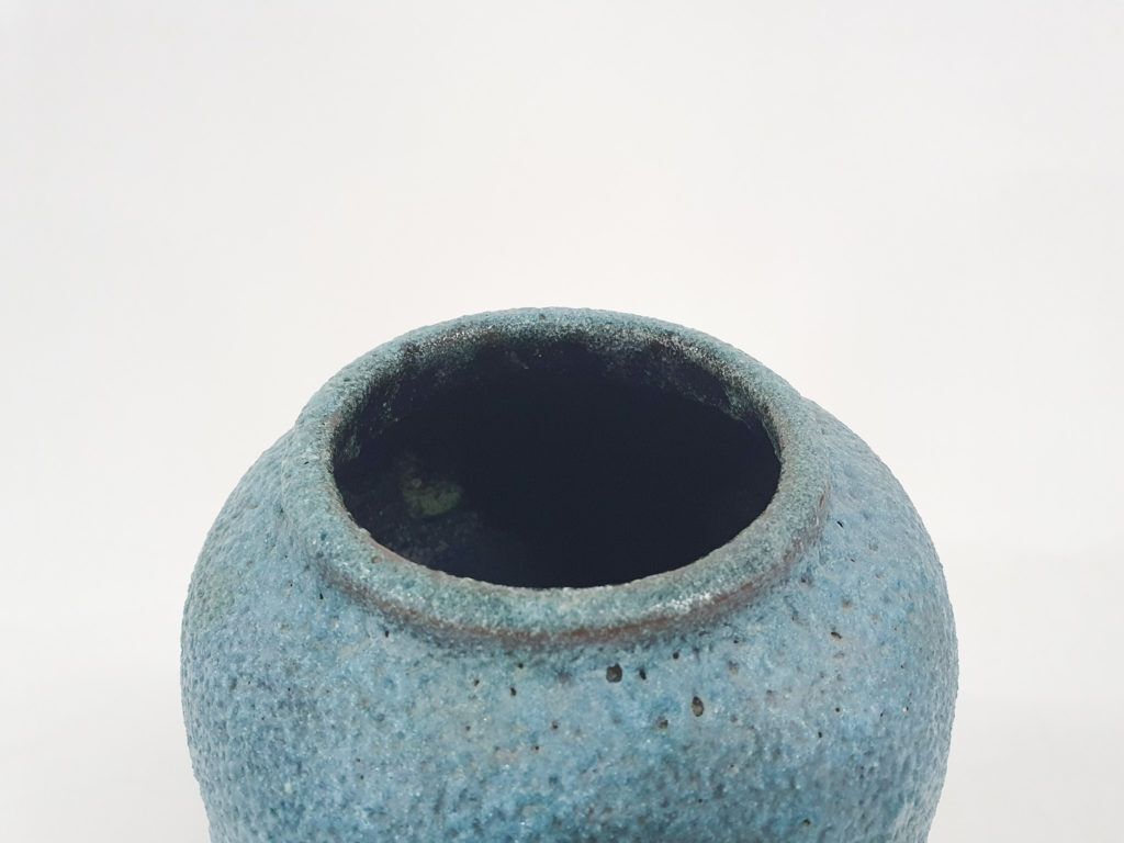 Blue "Fat Lava"Ceramic Vase Attrb. To Pieter Groeneveldt , The Netherlands 1970's photo for sale