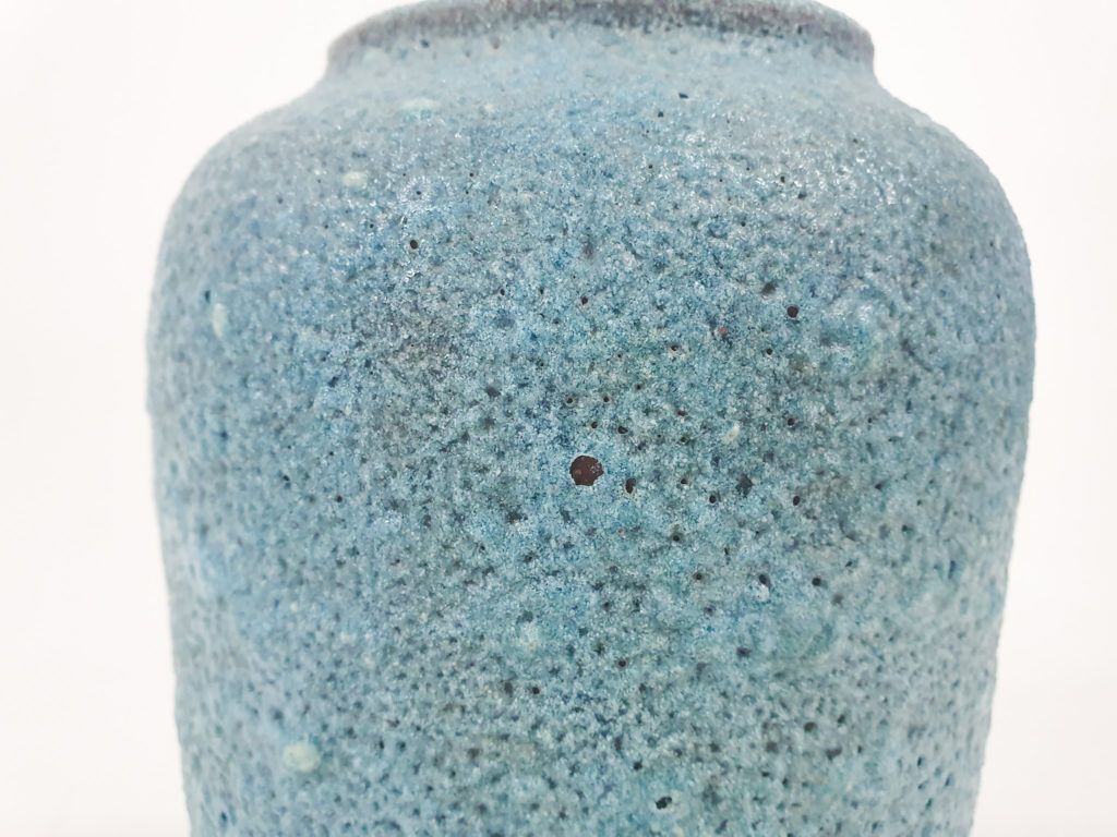 Blue "Fat Lava"Ceramic Vase Attrb. To Pieter Groeneveldt , The Netherlands 1970's photo Home Decor