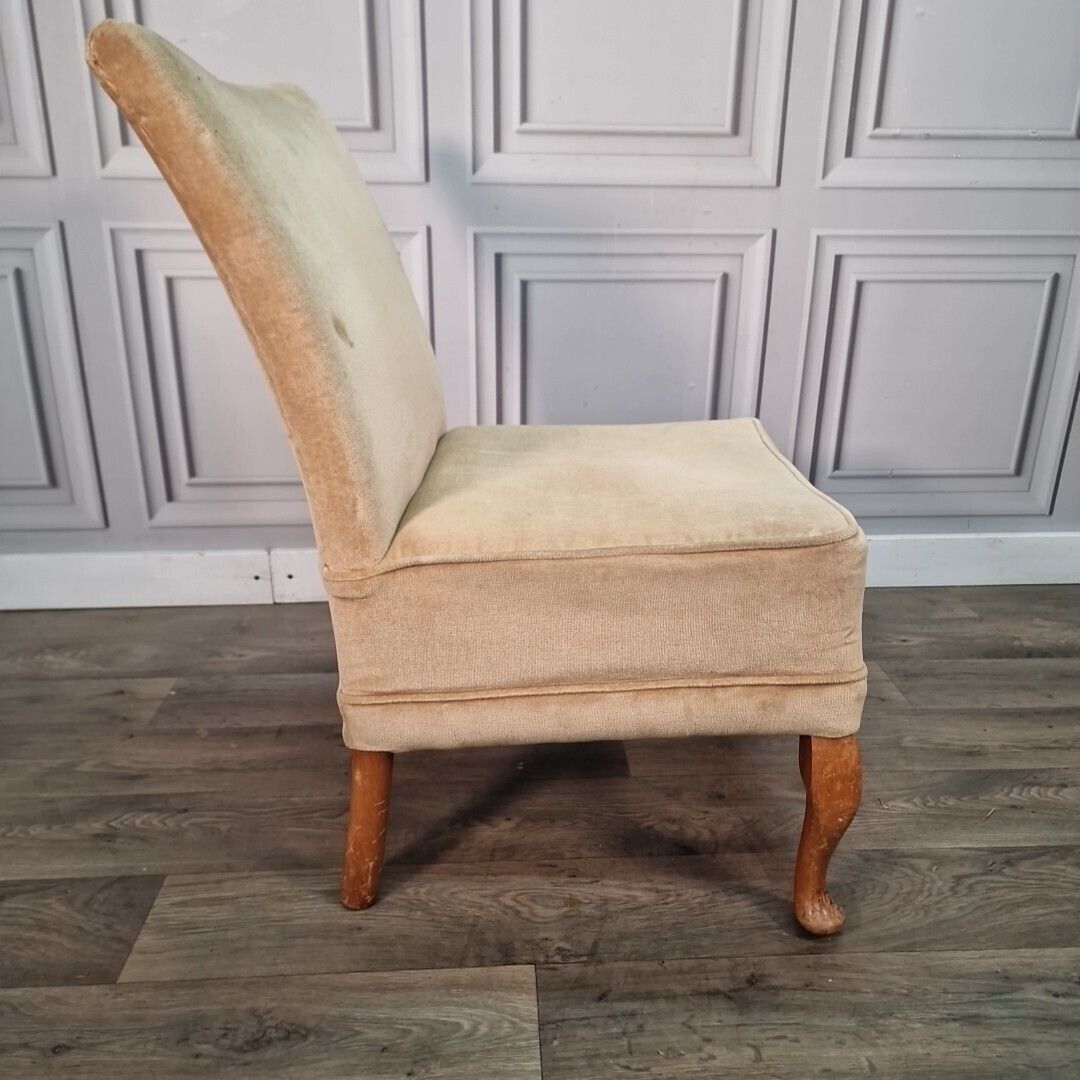 photo buy Vintage Fabric Cocktail Chair Bedroom Dressing Table Nursing Seat Retro Upcycle