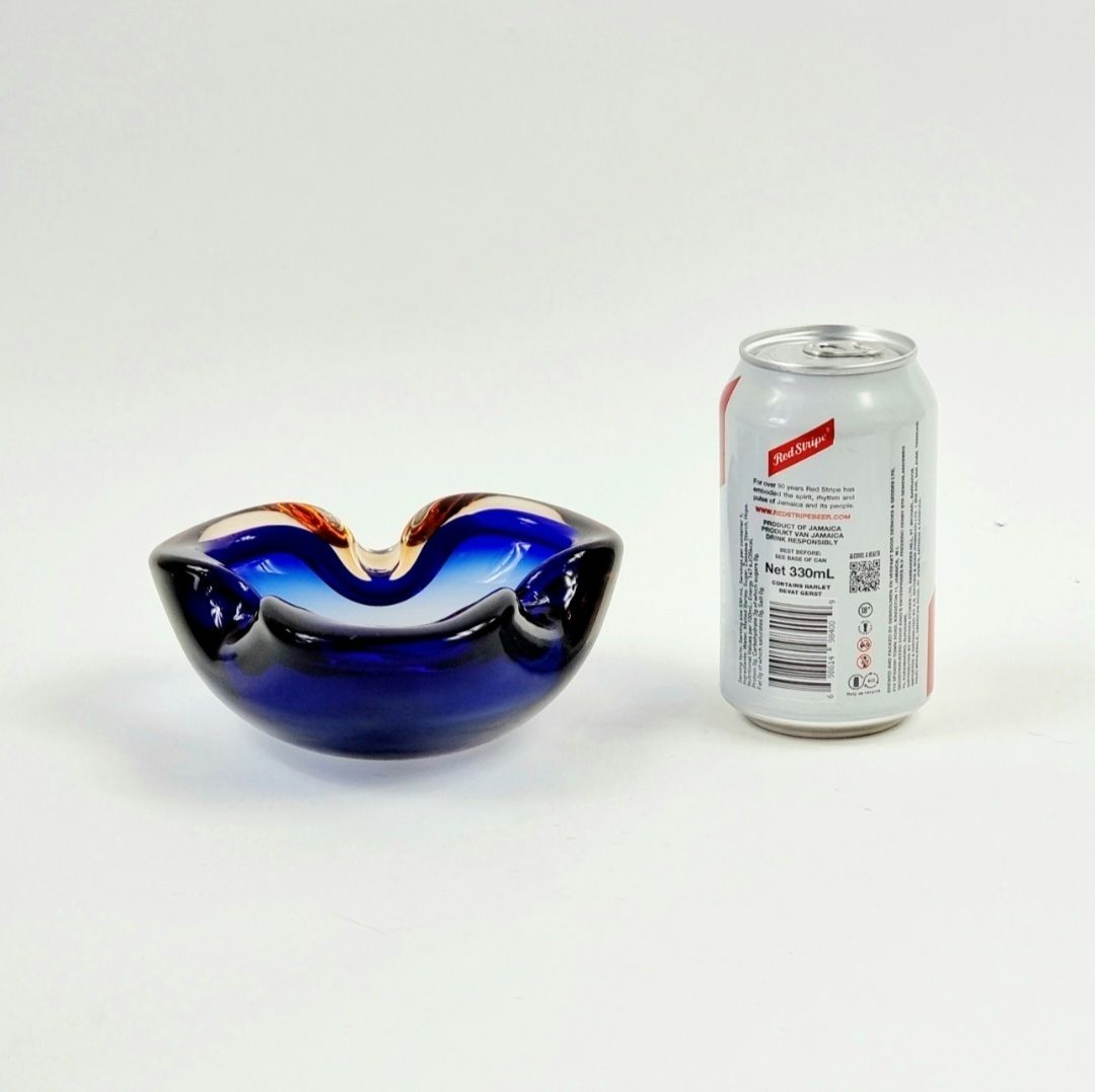 Mid Century Blue Murano Glass Bowl/Catchall By Flavio Poli For Seguso, Italy, 1960s photo buy