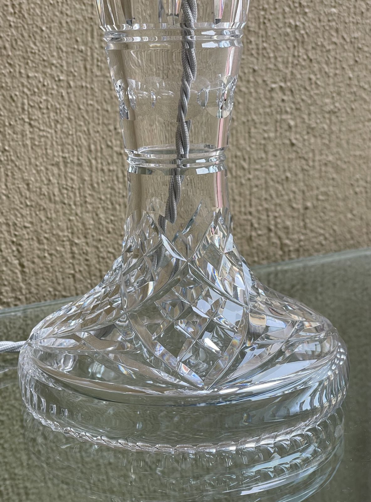 Cut Glass Crystal Mushroom Lamp By Stuart Crystal photo Lighting