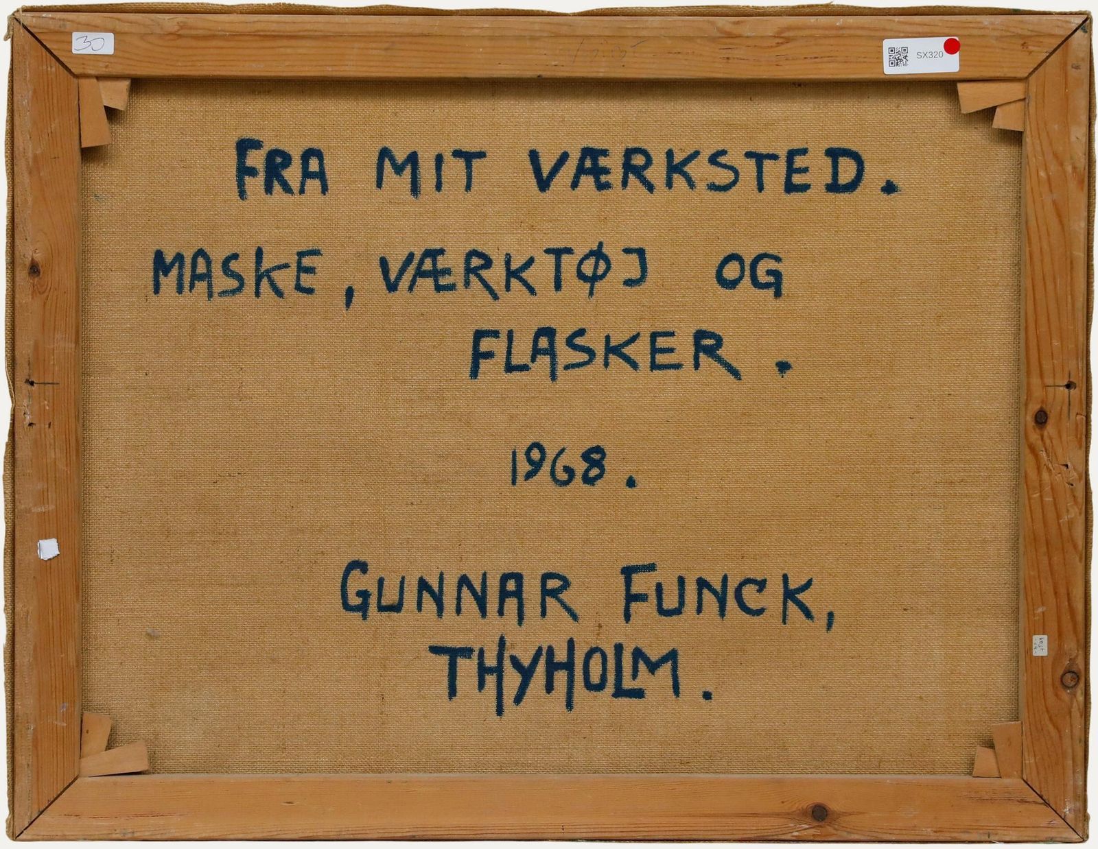 Gunnar Funck (1913 1975)   Mid 20th Century Oil, Ash, Tools & Bottles photo Art