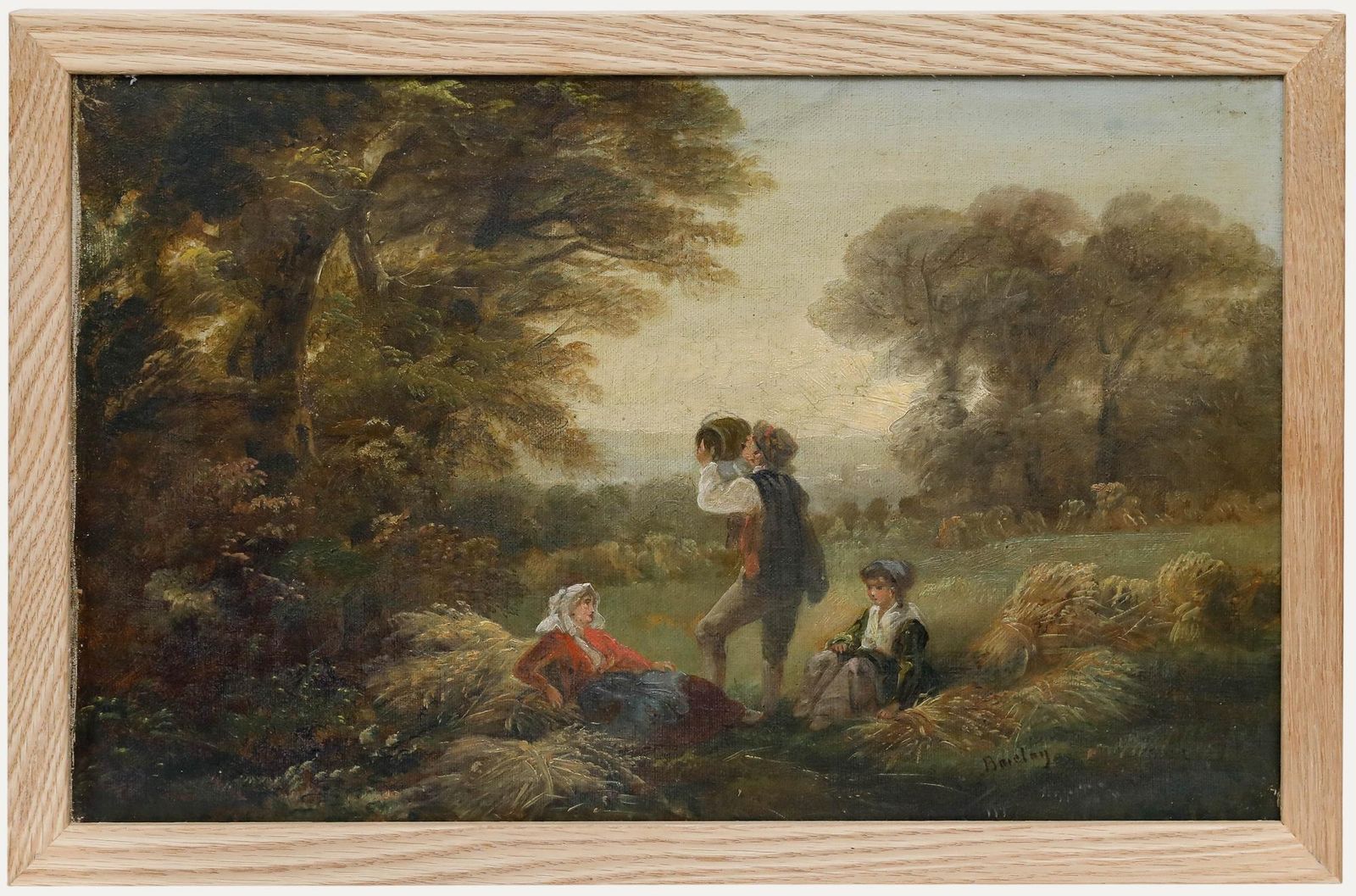 Attrib. Edgar Barclay (1842 1913)   Late 19th Century Oil, Harvest Jolly