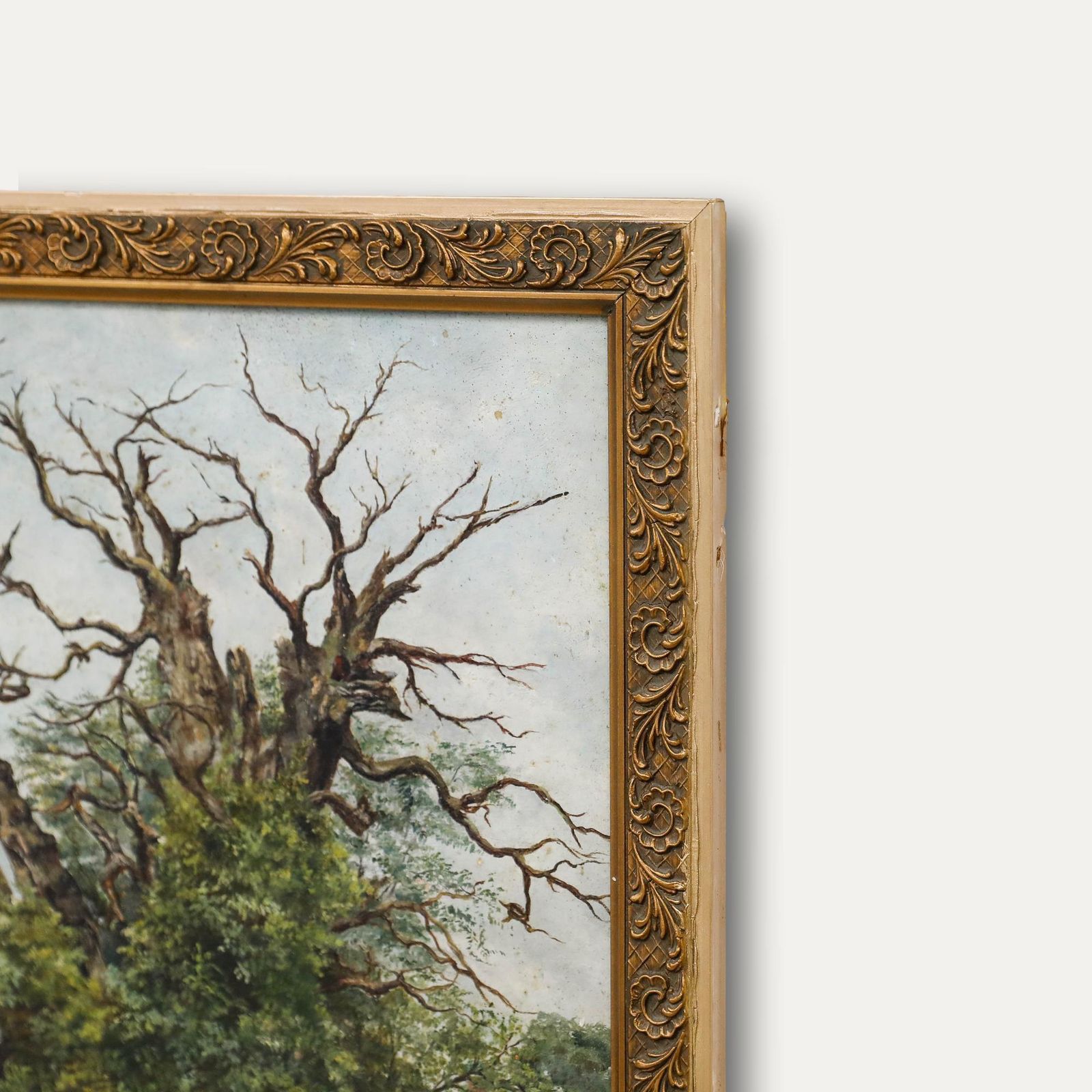 G. Warren   Framed 20th Century Oil, The Forgotten Oak. photo 325.0