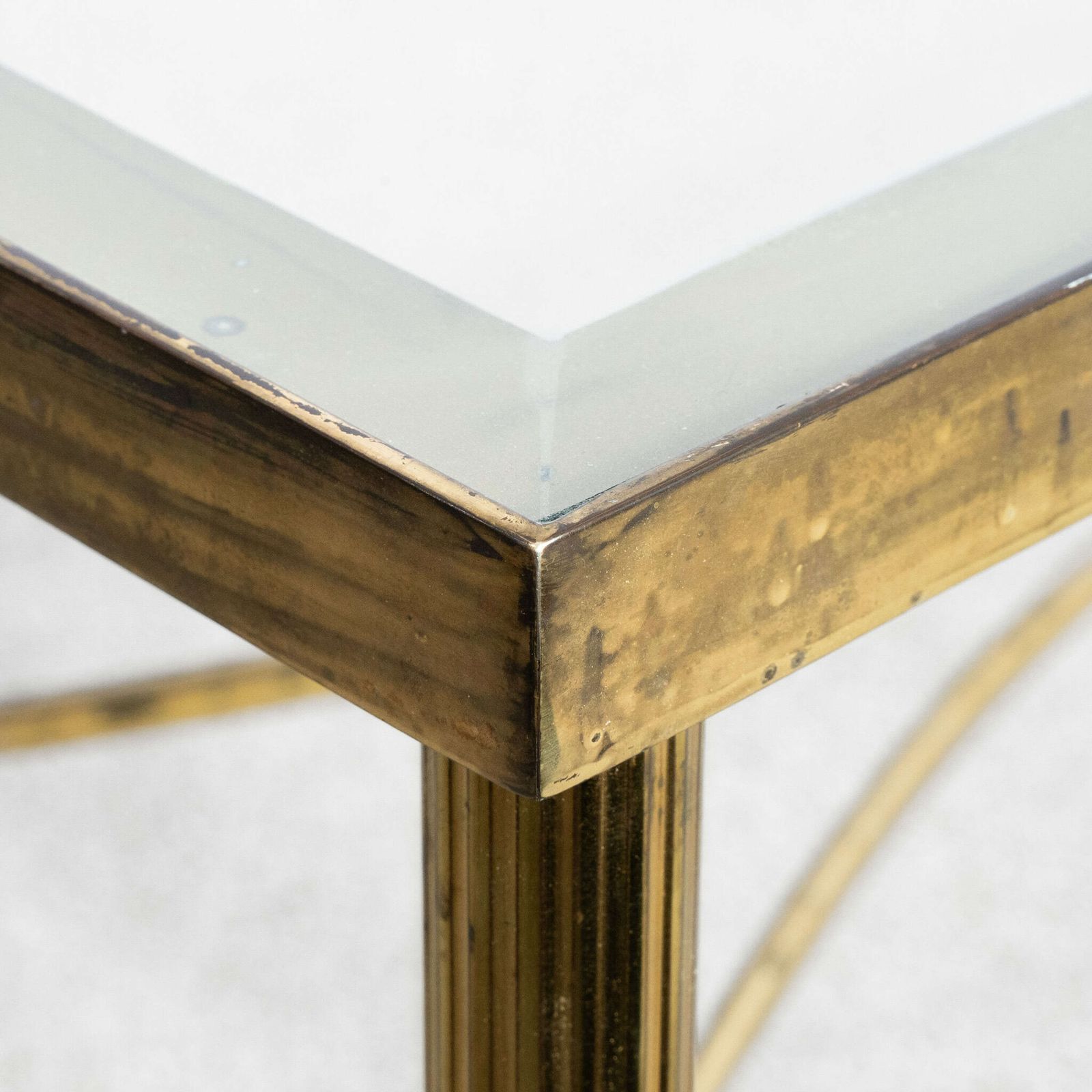 Mid Century French Brass And Glass Coffee Table photo Furniture