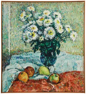 Aart Glansdorp (1903 1989)   20th Century Oil, Daisies photo furniture