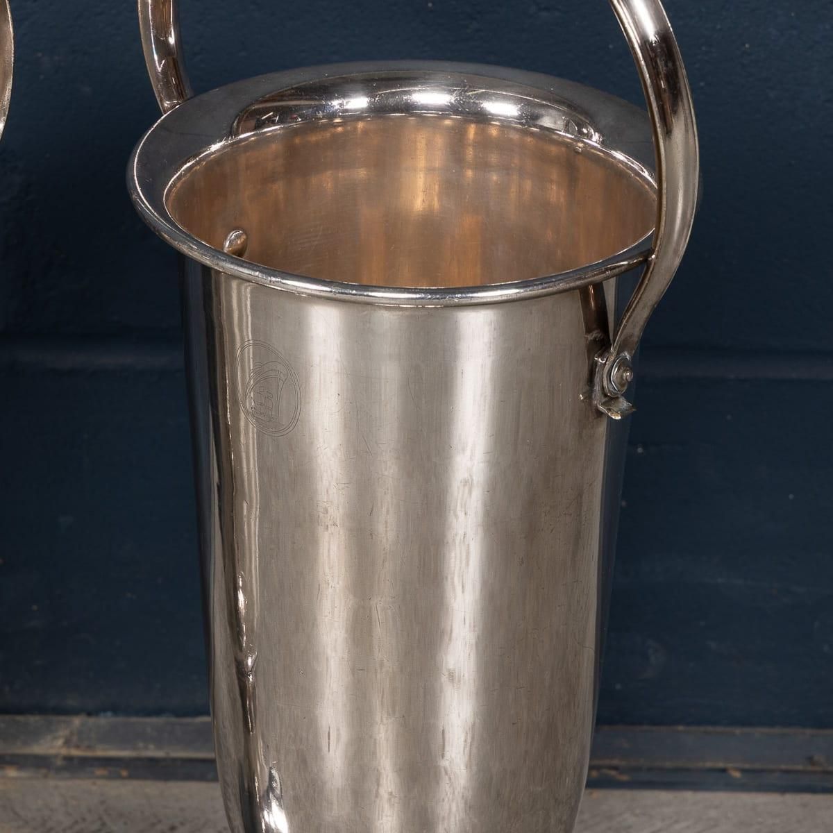 Home Decor Vintage Tall Silver Plated Wine Coolers, Mid 20th Century, England photo